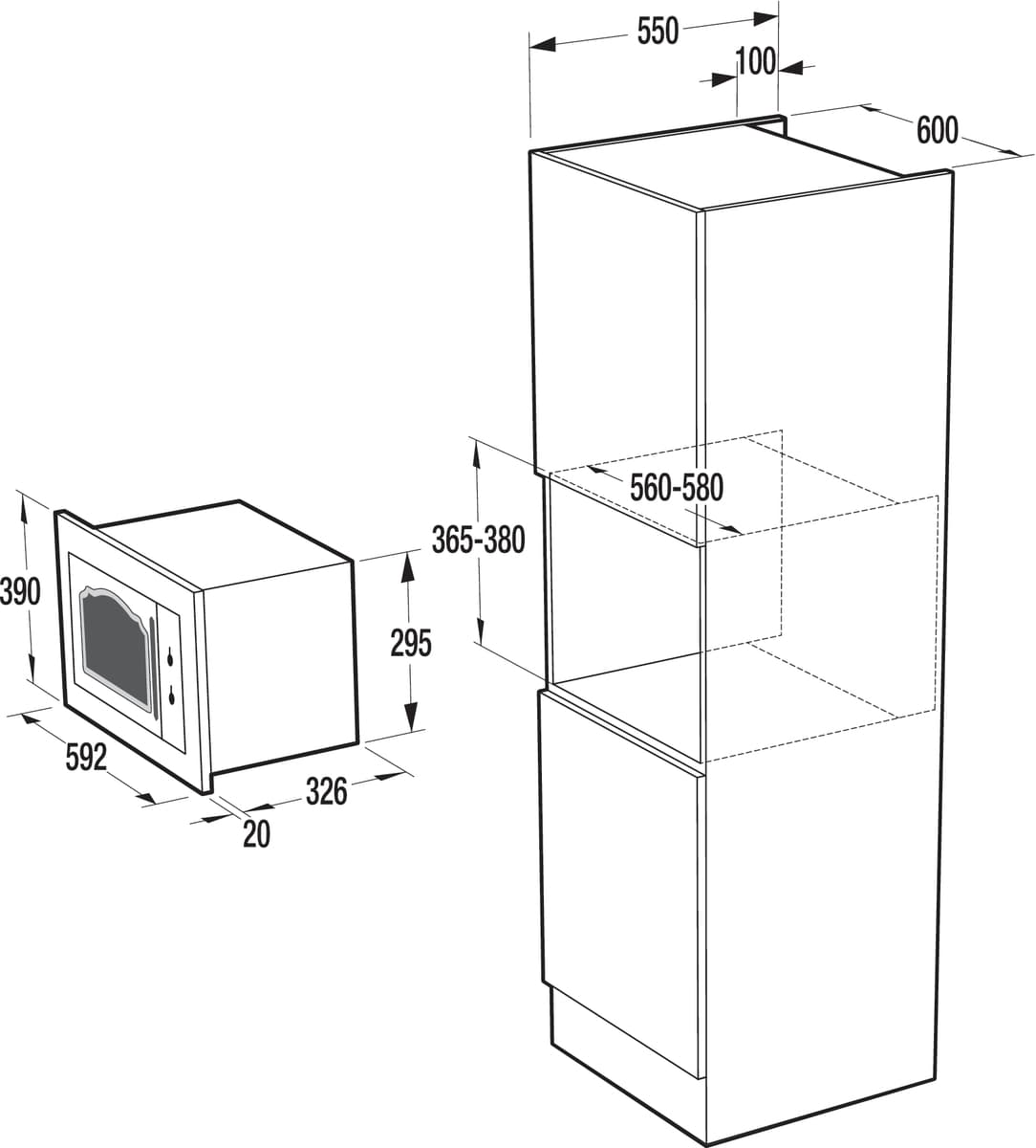 Вбуд. міквохв. піч GORENJE BM 235 CLB