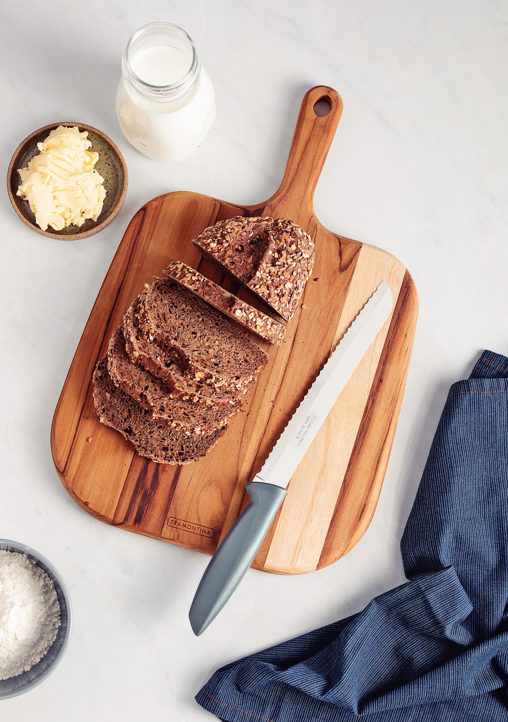 Ніж TRAMONTINA PLENUS grey нож д/хлеба 178мм інд.блістер (23422/167)