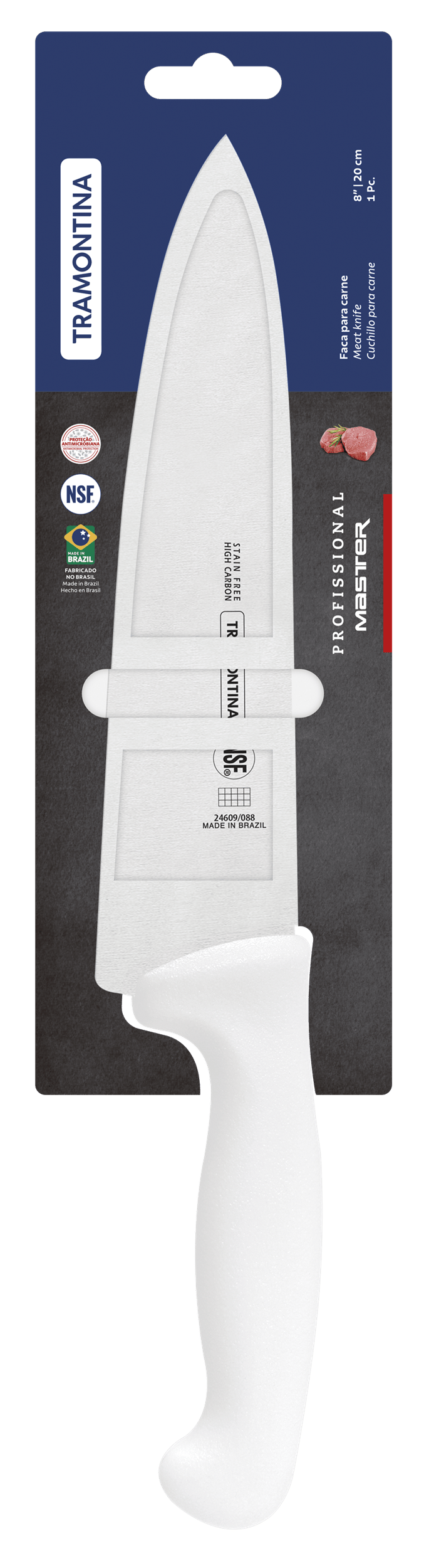 Ніж TRAMONTINA PROFISSIONAL MASTER white ніж д/м'яса 203 мм інд.бліст (24609/188)