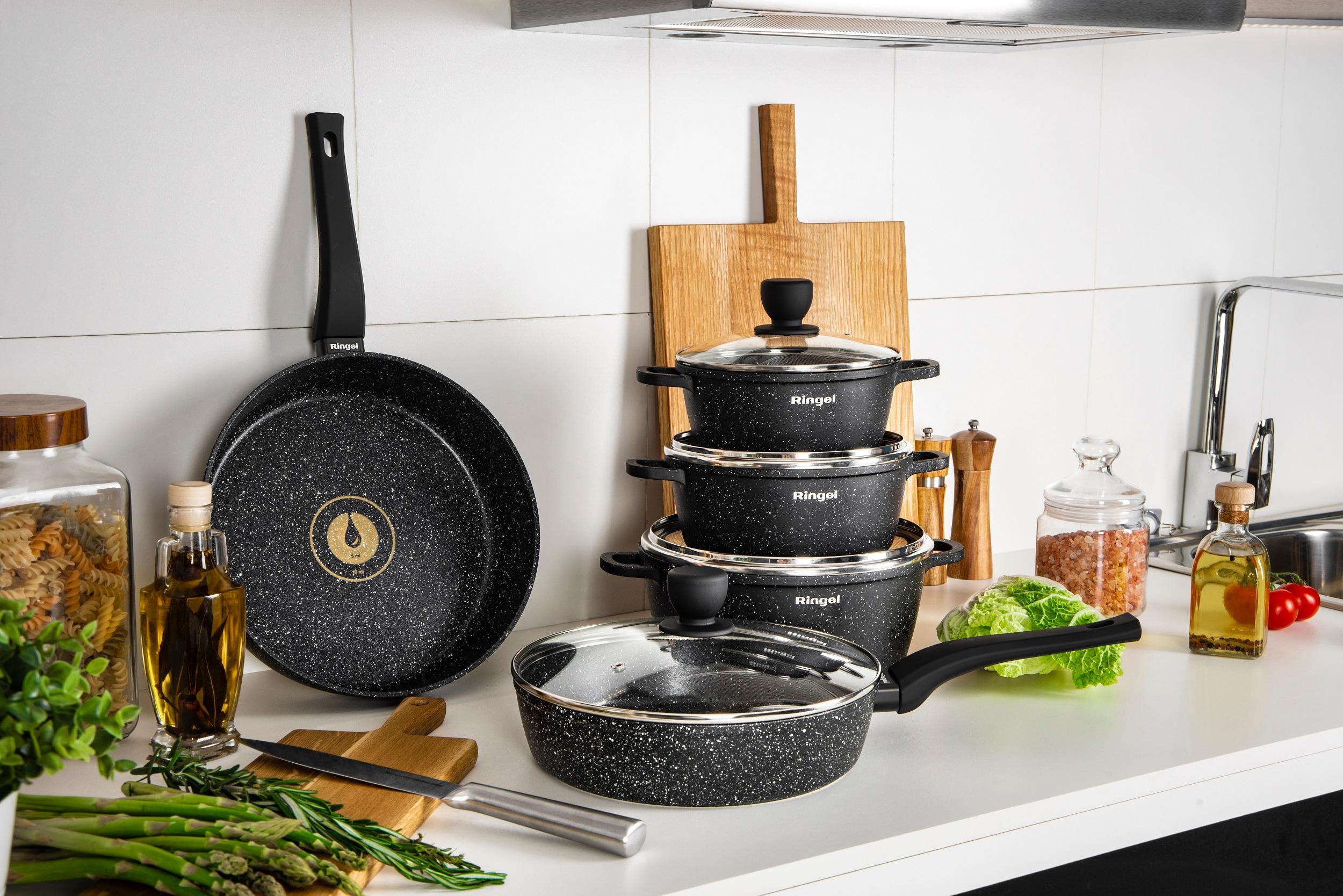 Сковорода RINGEL Koriander пательня глибока 24 см з кришкою (RG-1107-24)