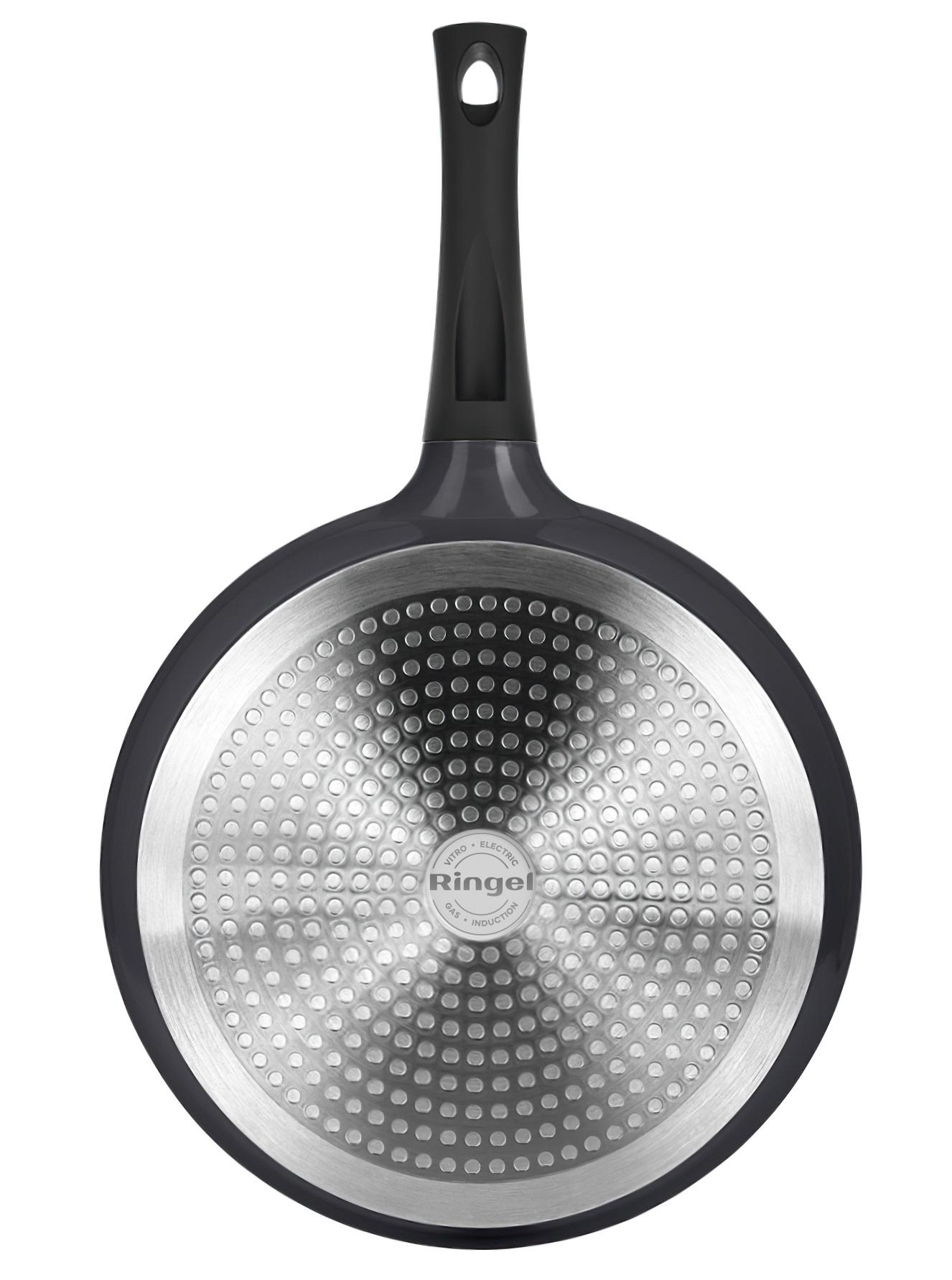 Сковорода RINGEL Zitrone Black глибока 28см з кришкою (RG-2108-28 BL-R)