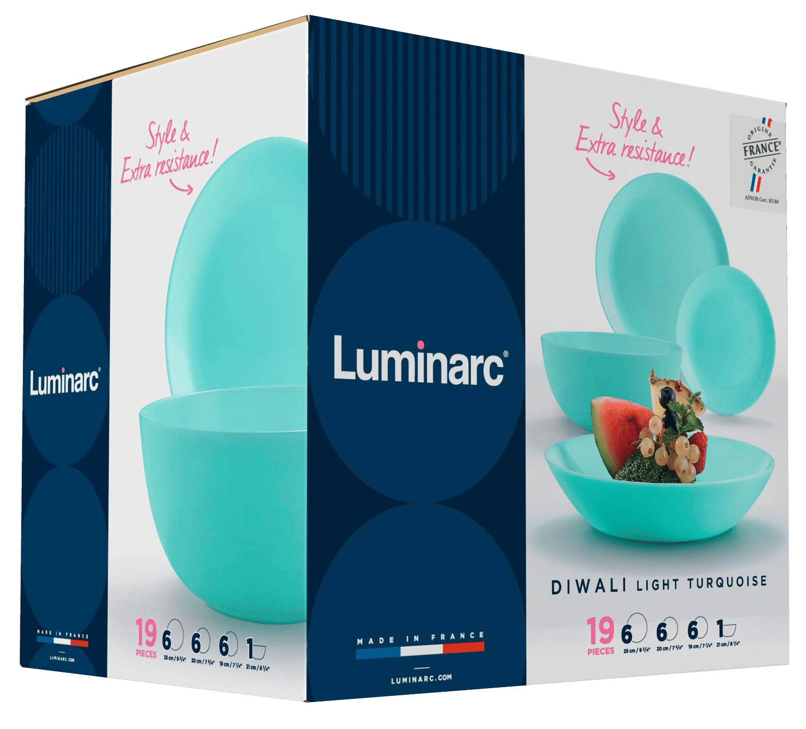 Сервіз LUMINARC DIWALI LIGHT TURQUOISE /19 пр. (P2947)