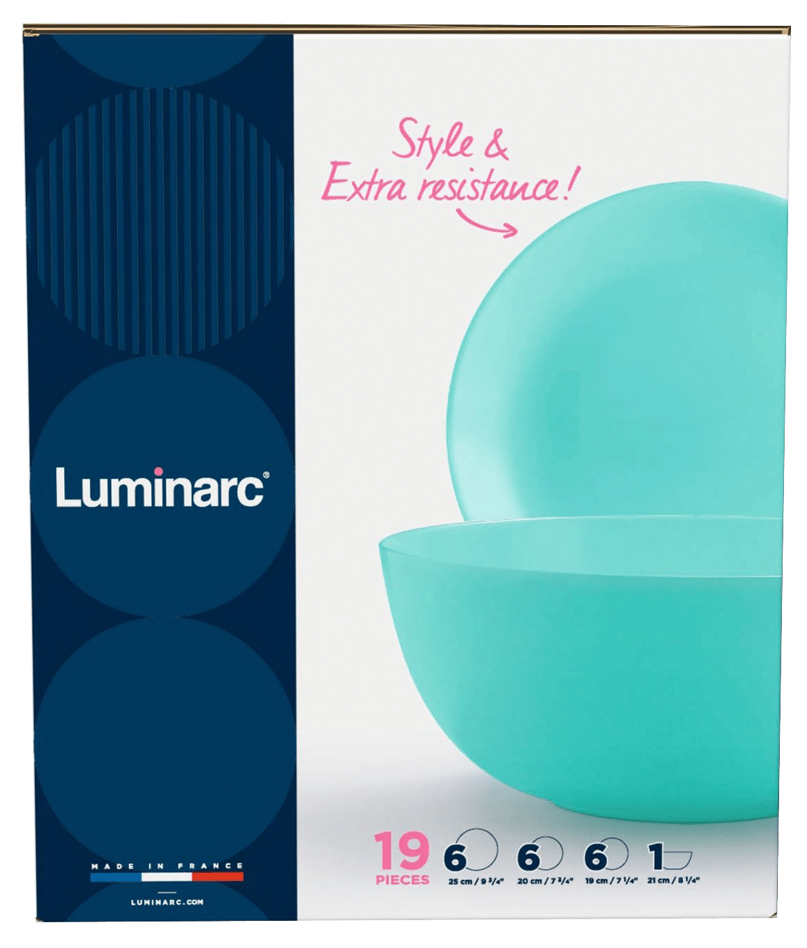 Сервіз LUMINARC DIWALI LIGHT TURQUOISE /19 пр. (P2947)