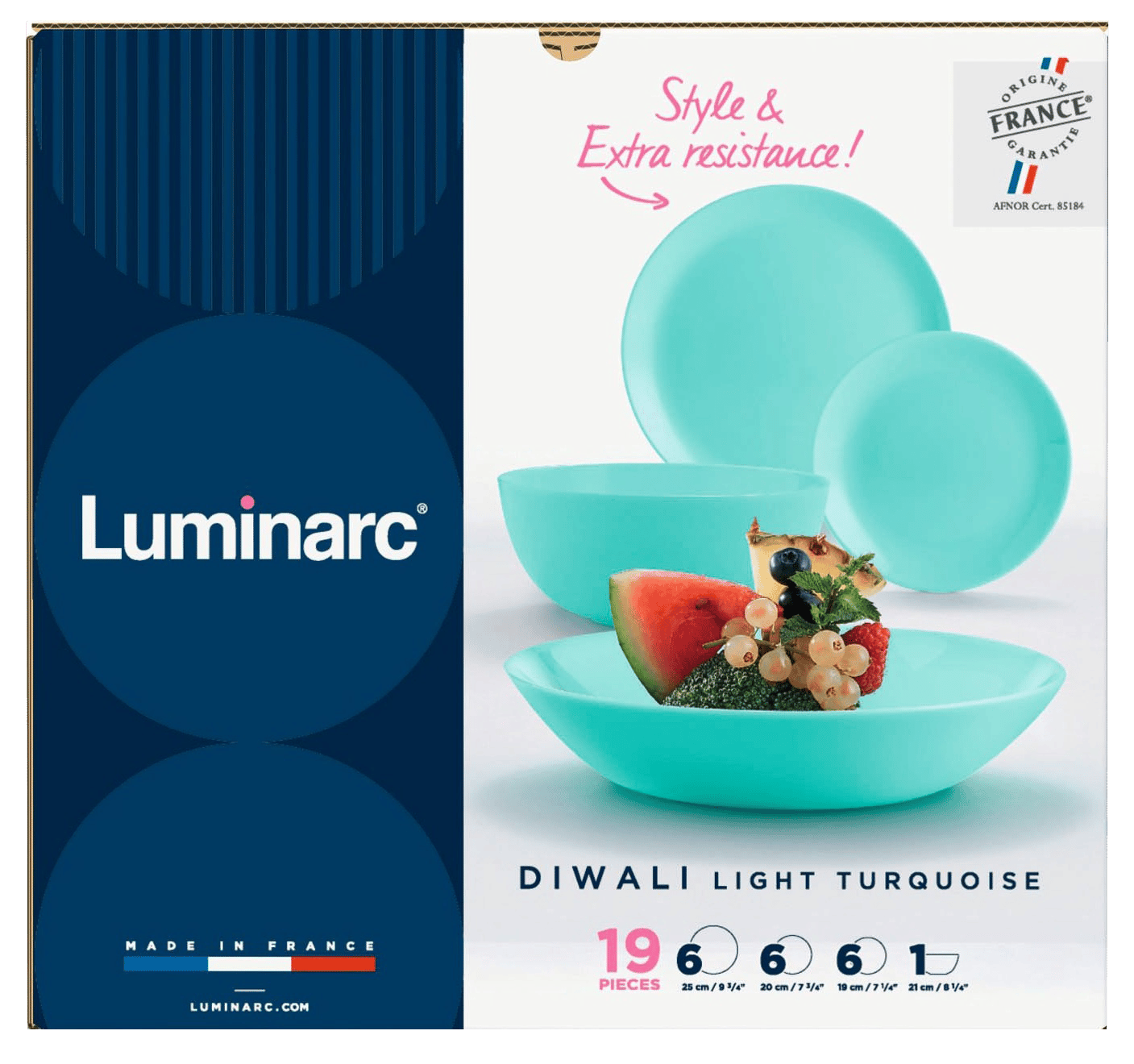 Сервіз LUMINARC DIWALI LIGHT TURQUOISE /19 пр. (P2947)