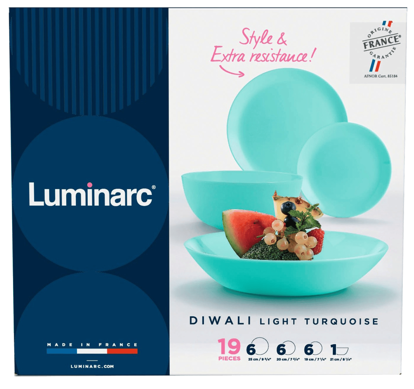Сервіз LUMINARC DIWALI LIGHT TURQUOISE /19 пр. (P2947)