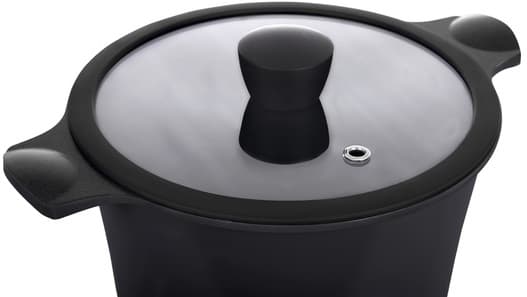 Каструля RINGEL Zitrone Black 24x12 см (4.2л) кришкою (RG-2108-24/1 BL-R)