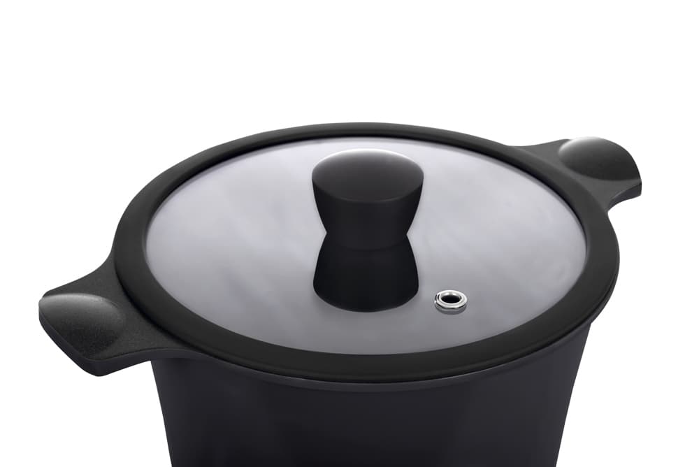 Каструля RINGEL Zitrone Black 24x16.2 см (5.8л) з кришкою (RG-2108-24/2 BL)