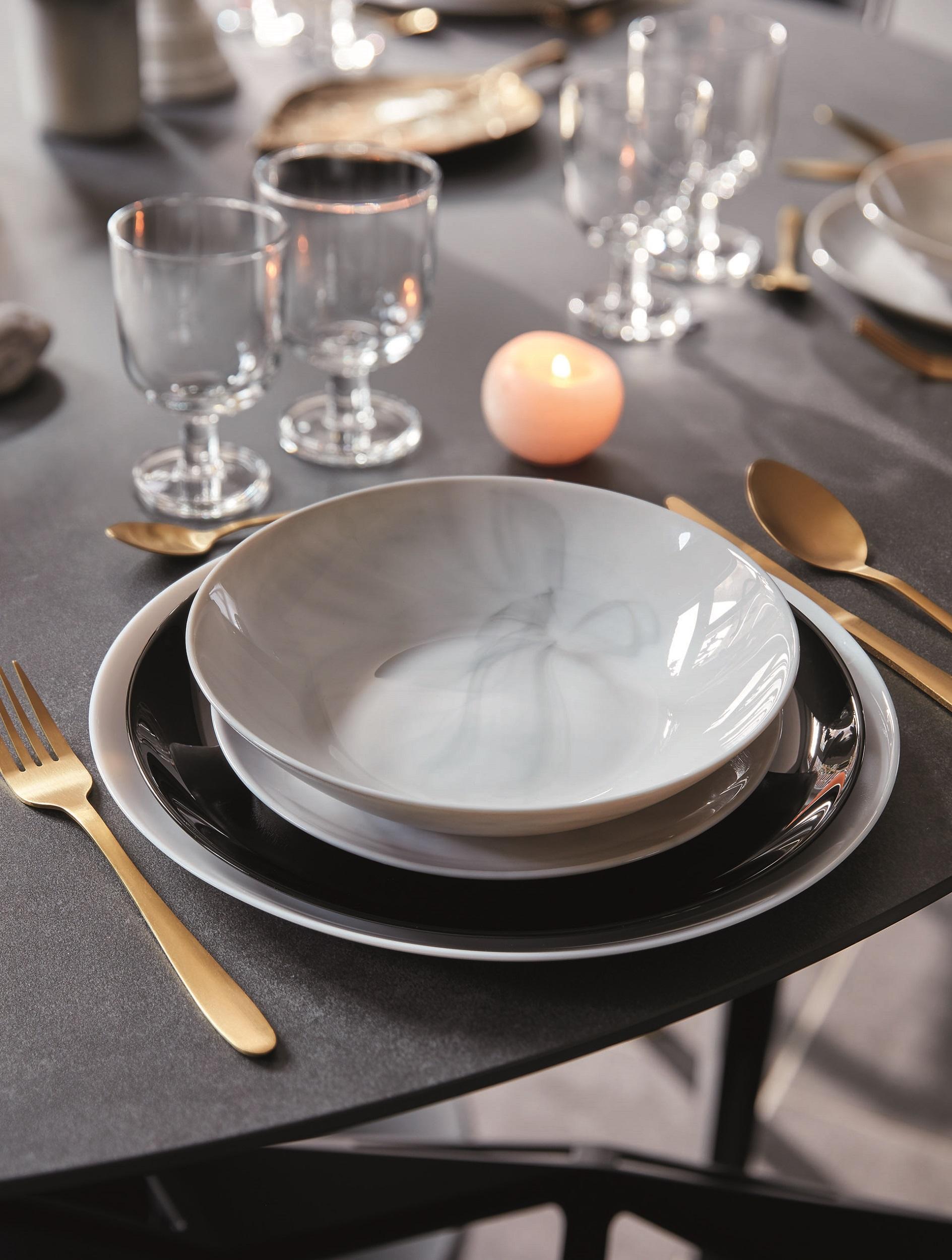 Тарілка LUMINARC DIWALI MARBLE GRANIT /20 см/суп. (P9835)