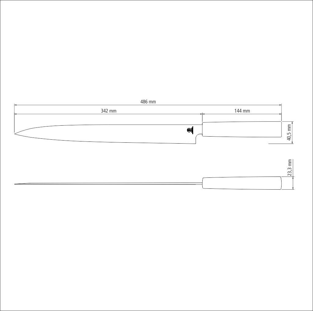 Ніж TRAMONTINA SUSHI SILVER Yanagiba 330 мм (24230/043)