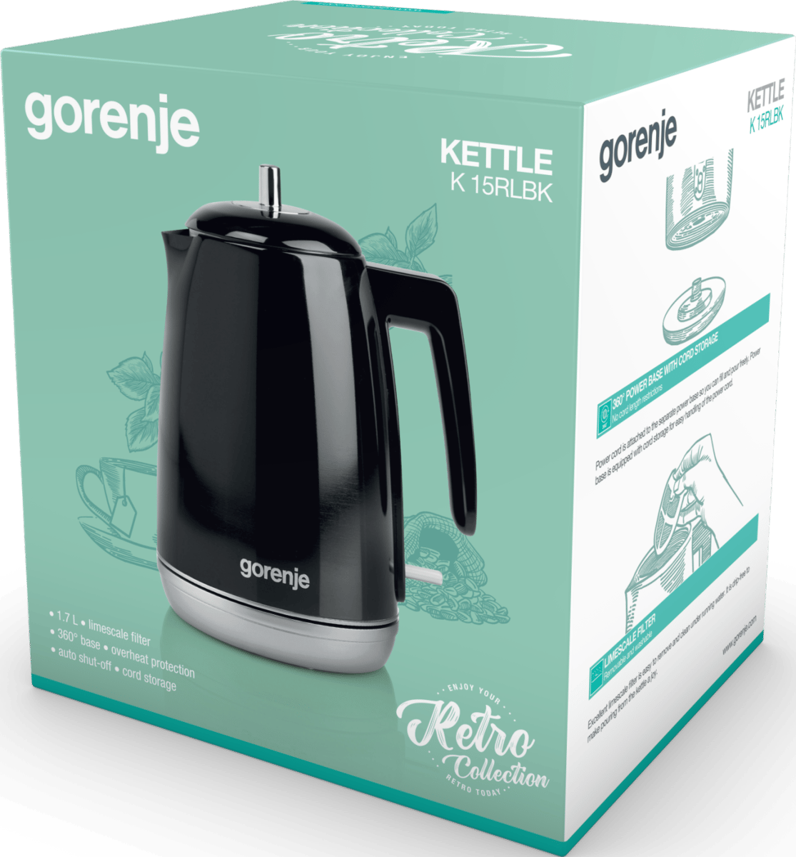 Чайник GORENJE K 15 RLBK