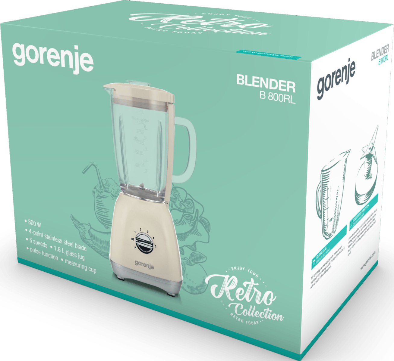 Блендер стаціонарний GORENJE B 800 RL
