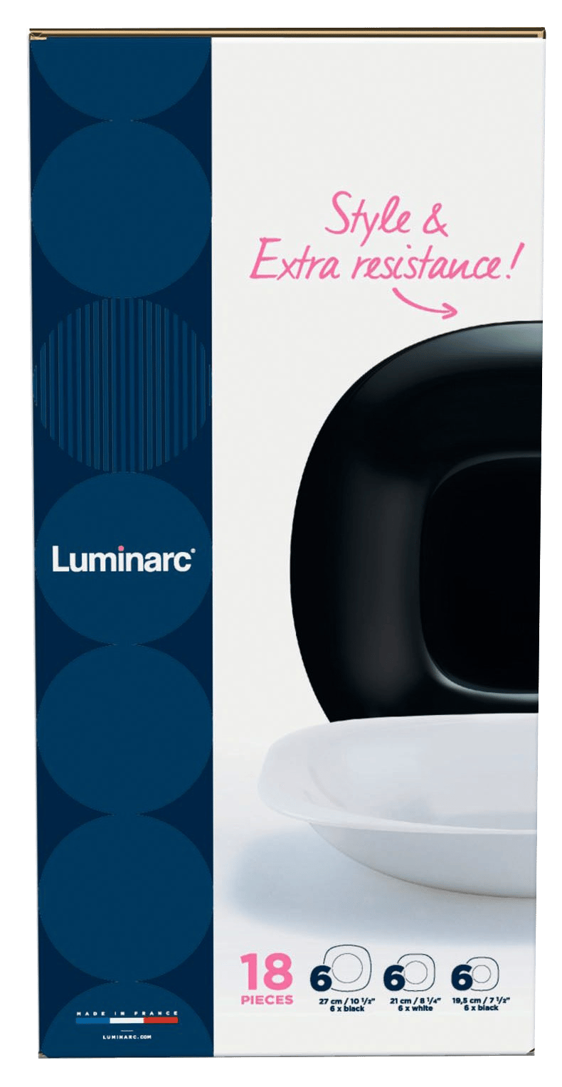 Сервіз LUMINARC CARINE WHITE&BLACK / 18 пр. (N1489)