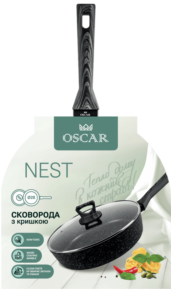 Сковорода OSCAR NEST 28 см з кришкою (OSR-1100-28)