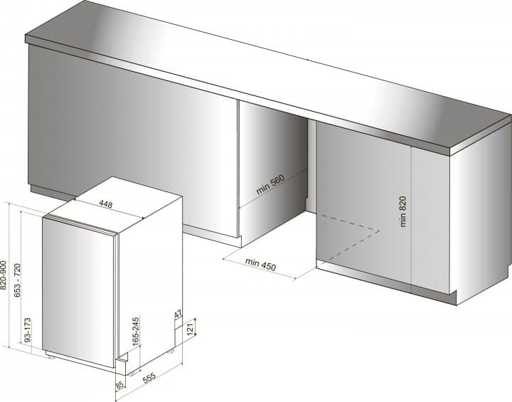 Вбуд. посудомийка HOTPOINT ARISTON HSIO 3O23 WFE