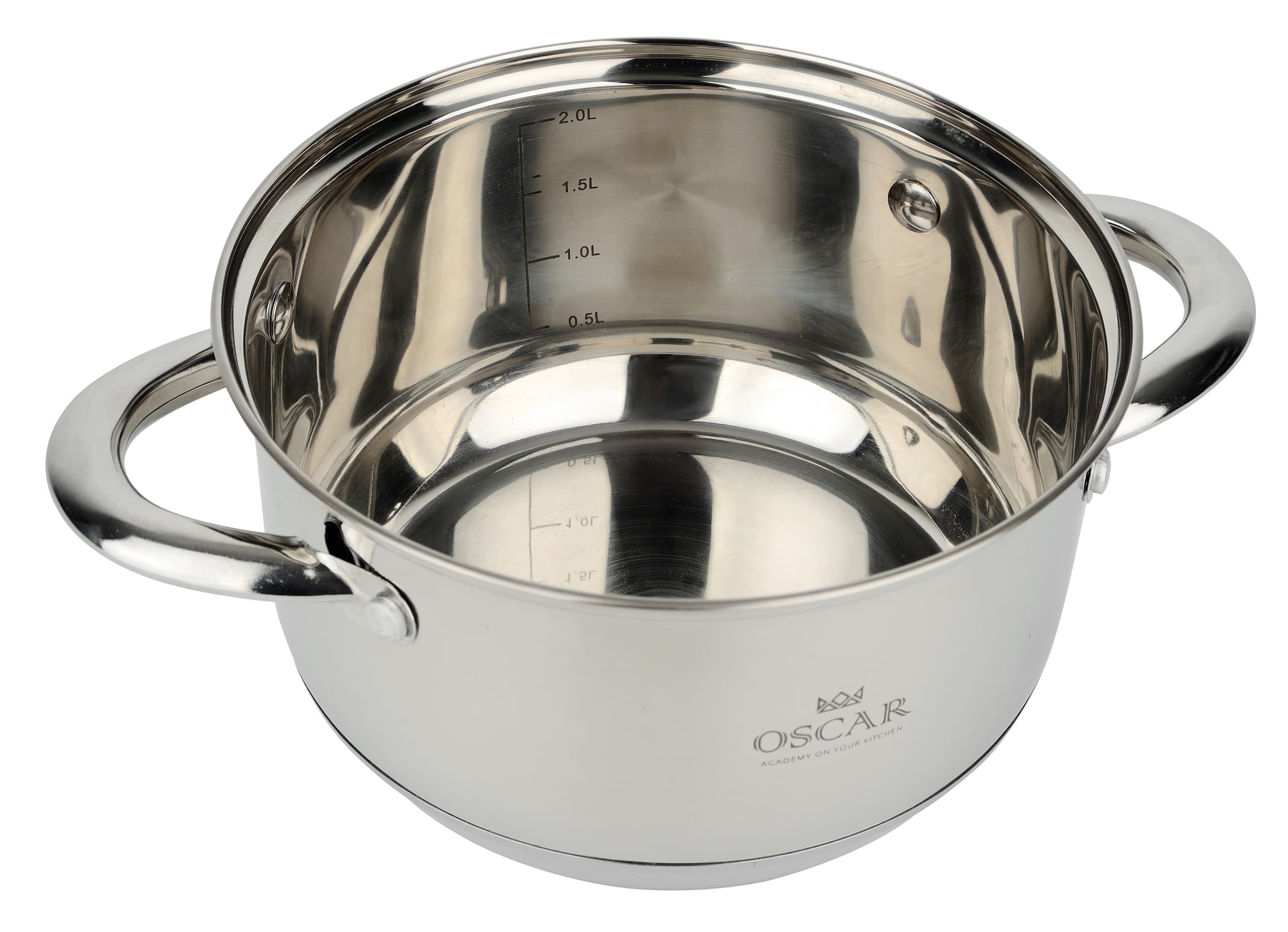Каструля OSCAR CHEF 20 см (3.6 л) з кришкою (OSR-2000-20/n)