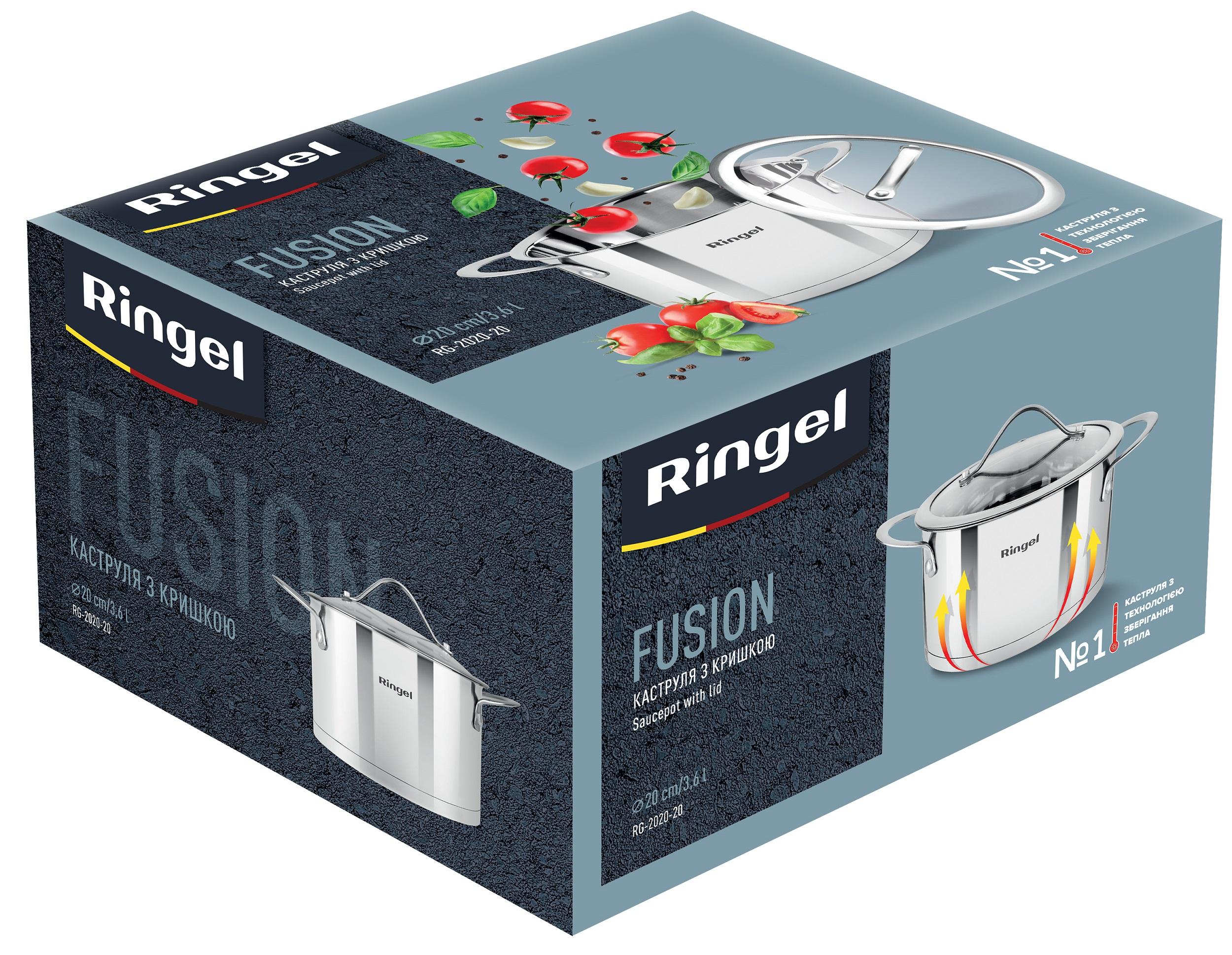 Каструля RINGEL FUSION 20 см 3.6л (RG 2020-20)