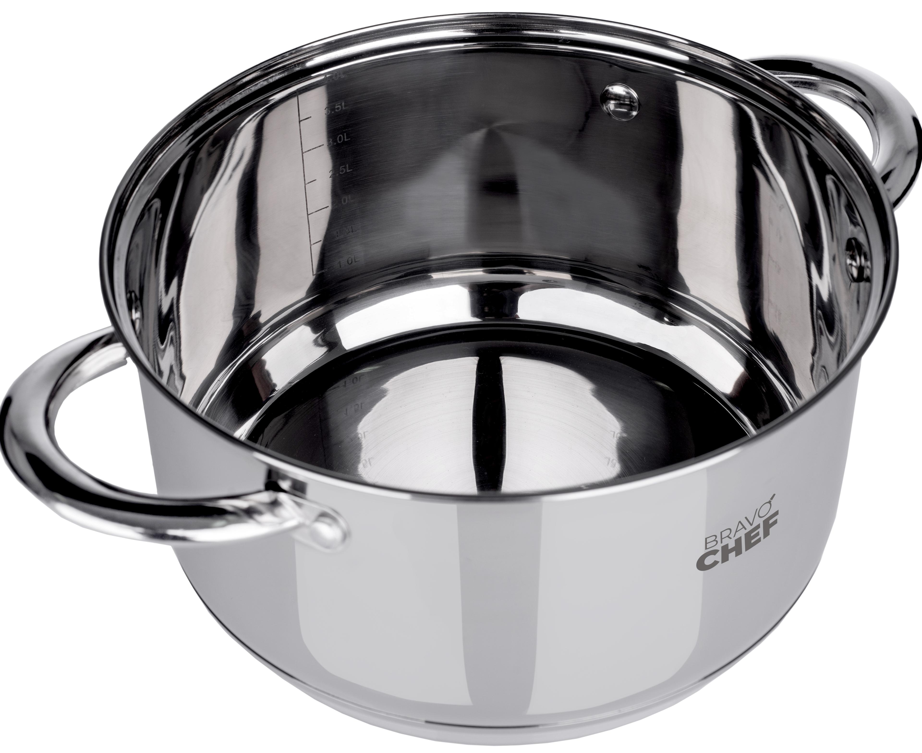 Каструля BRAVO CHEF 18 см (2.6 л) з кришкою (BC-2001-18)