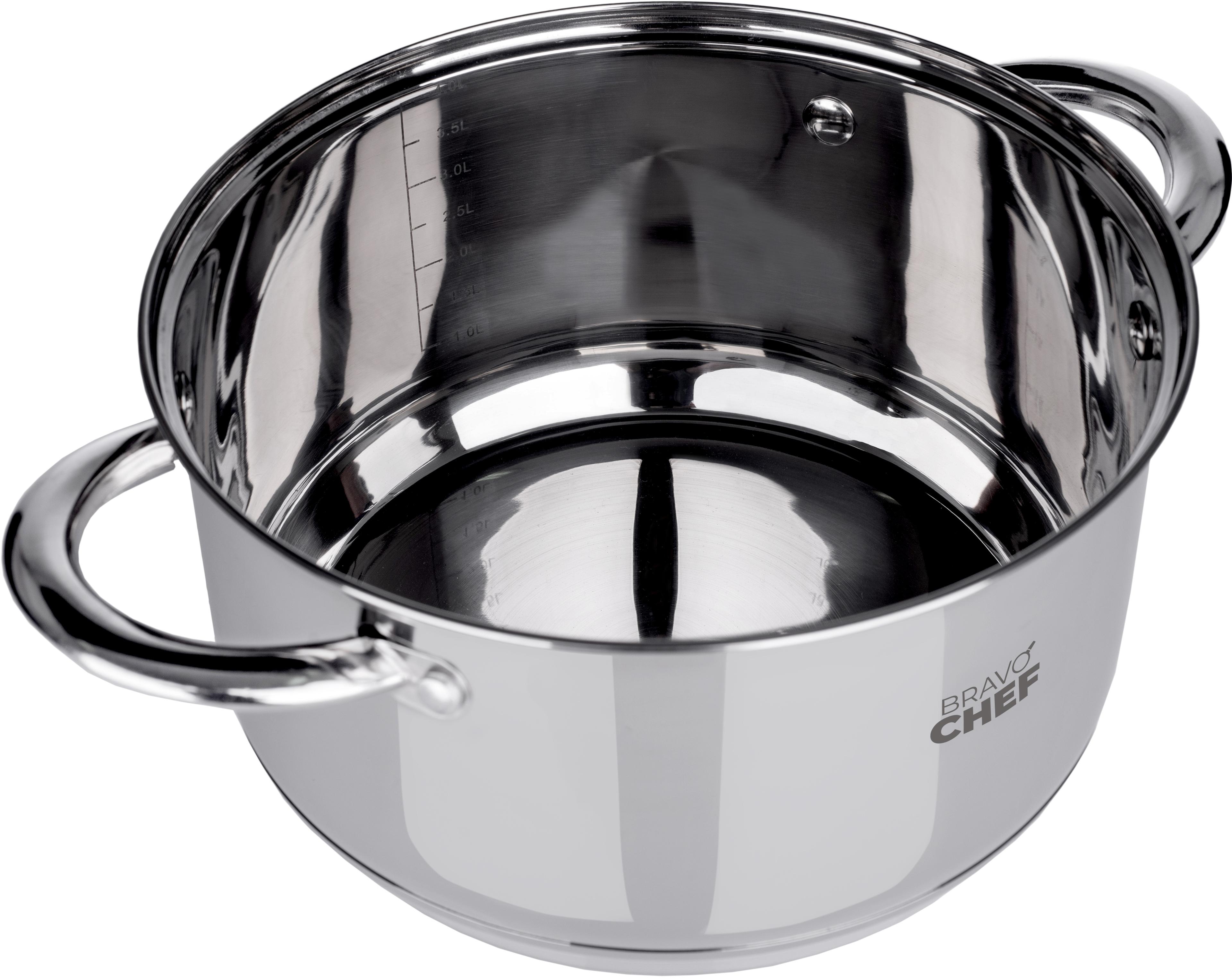 Каструля BRAVO CHEF 20 см (3.6 л) з кришкою (BC-2001-20)