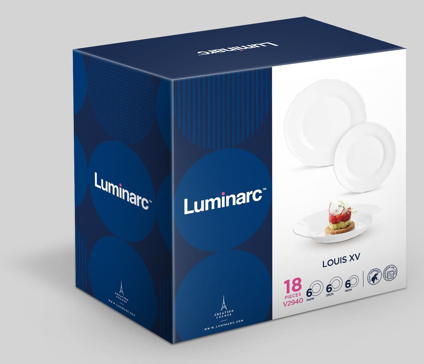 Сервіз LUMINARC LOUIS XV WHITE /18 пр. (V2940)
