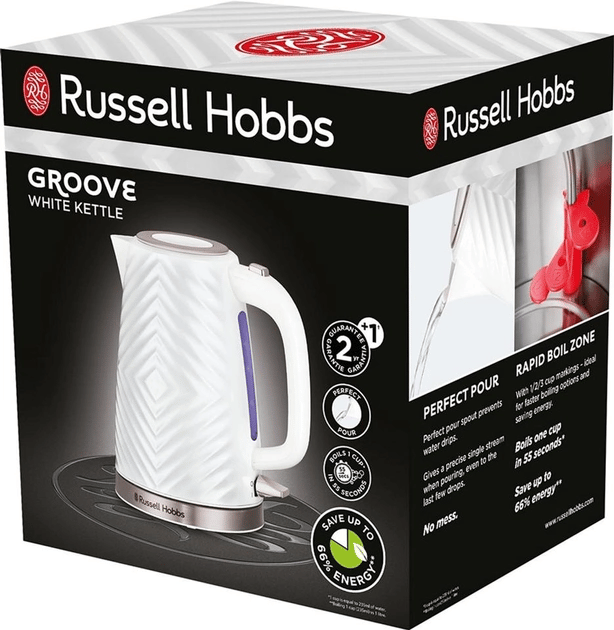 Чайник RUSSELL HOBBS 26381-70 Groove Білий