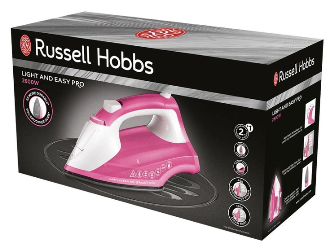 Праска RUSSELL HOBBS 26461-56 Light & Easy Pro Iron білий+ рожевий