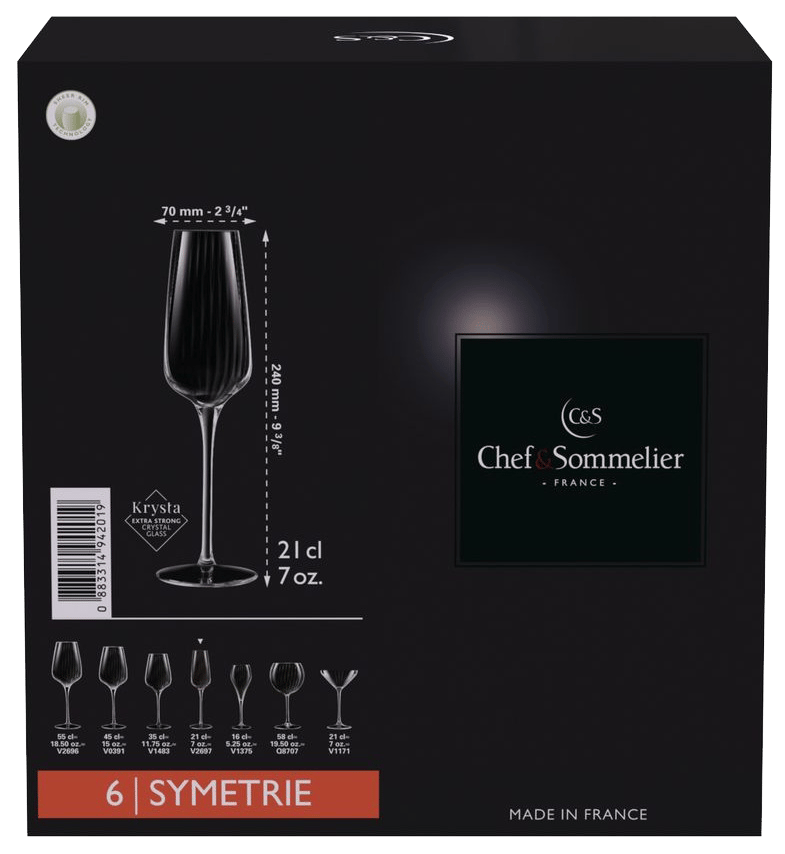 Келих C&S SYMETRIE /НАБІР/6*210 мл д/шампанського (V2697/1)