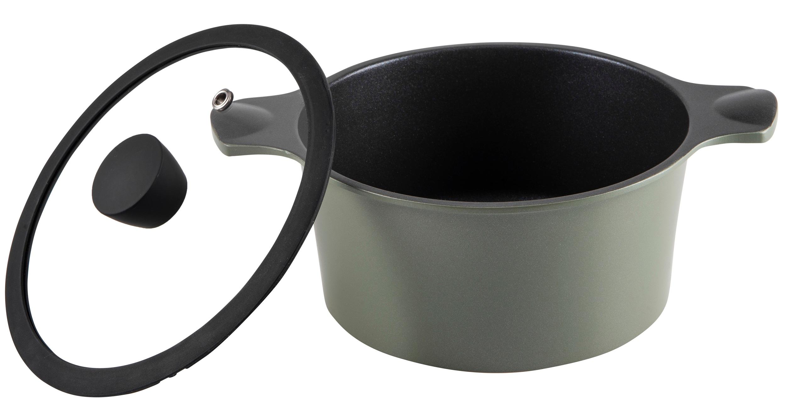 Каструля RINGEL Zitrone Olive 24x12 см (4.2л) з кришкою (RG-2108-24/1/OL)