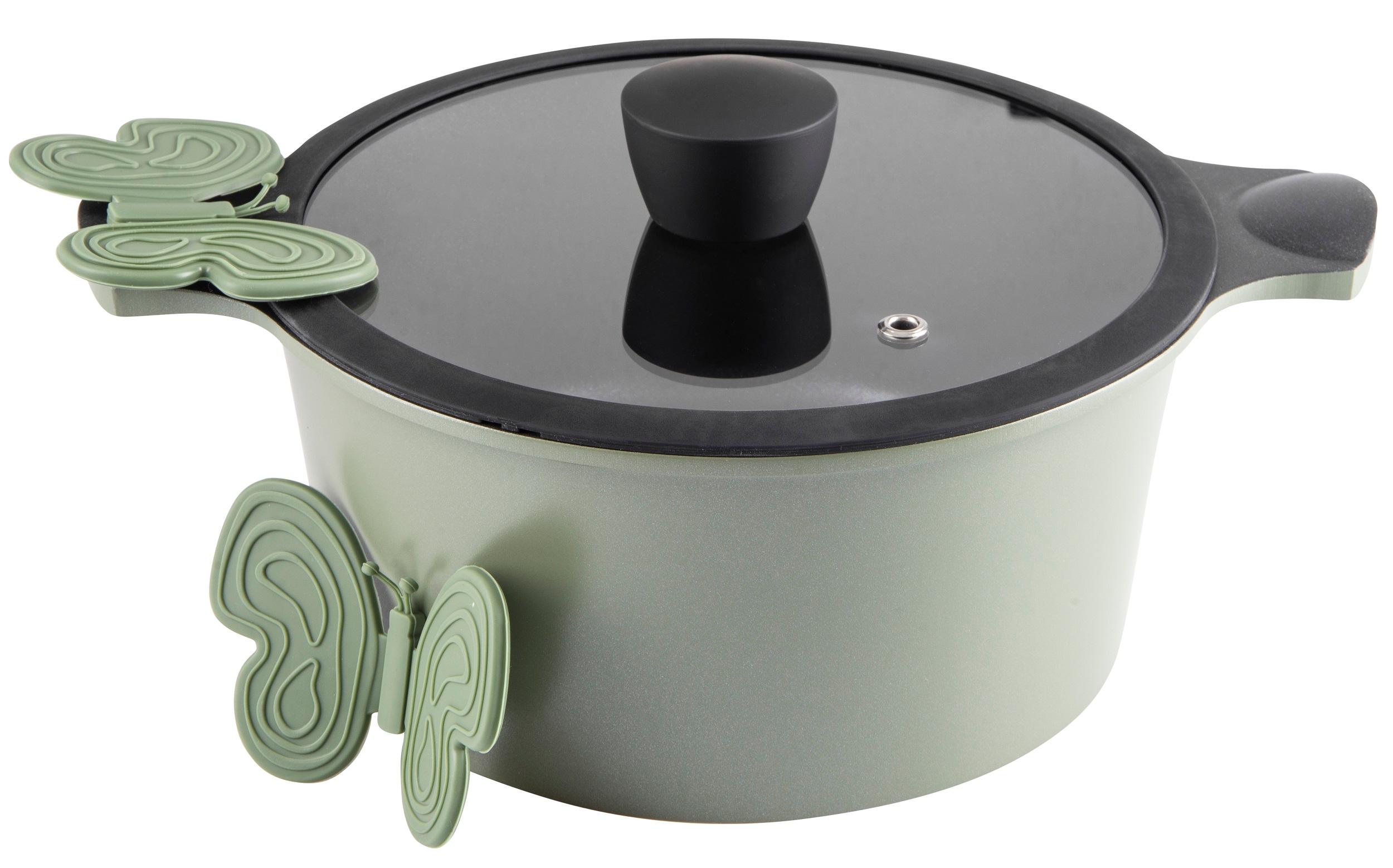 Каструля RINGEL Zitrone Olive 24x12 см (4.2л) з кришкою (RG-2108-24/1/OL)