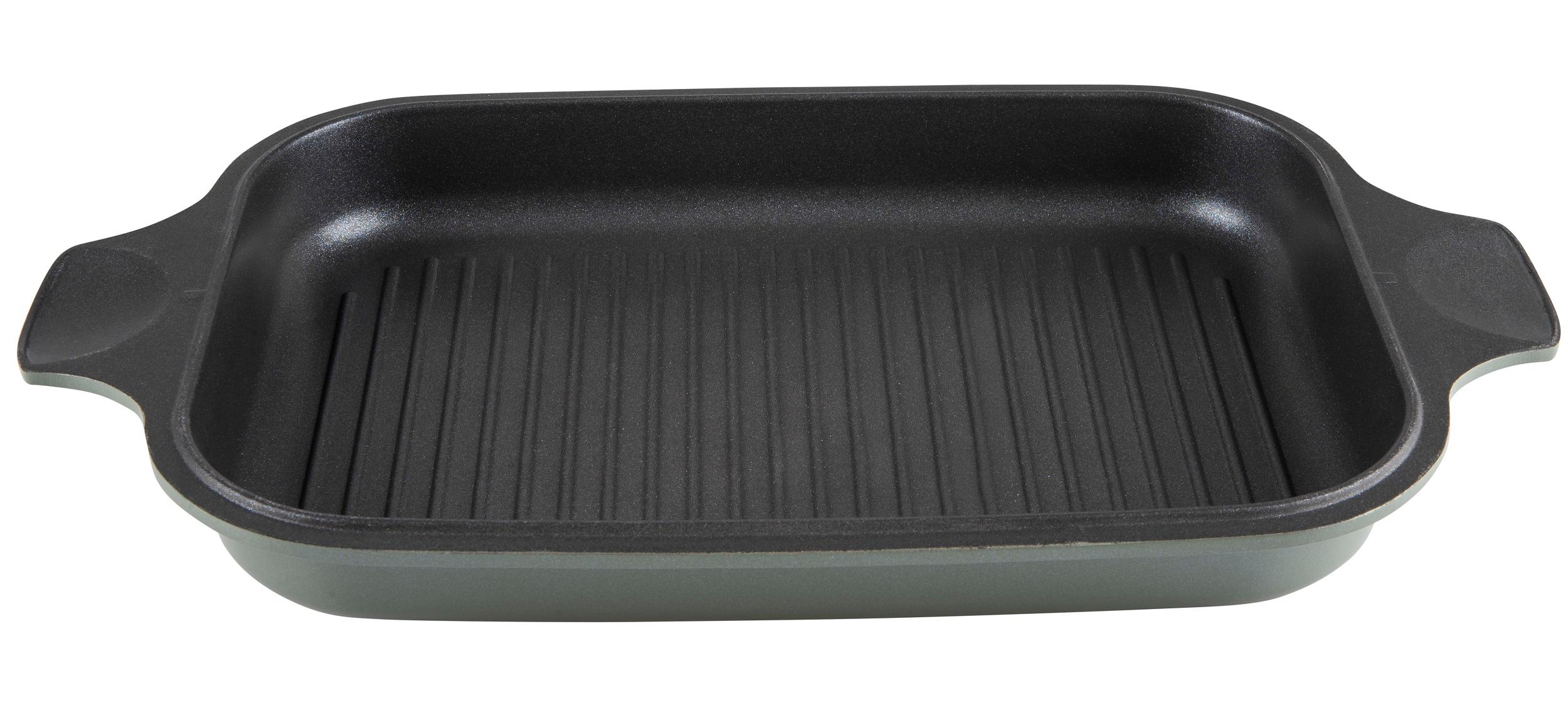 Гусятница RINGEL Zitrone Olive сковорода Ростер 34x24x13.5 см (6+3л) з кришкою (RG-2108-34/OL)