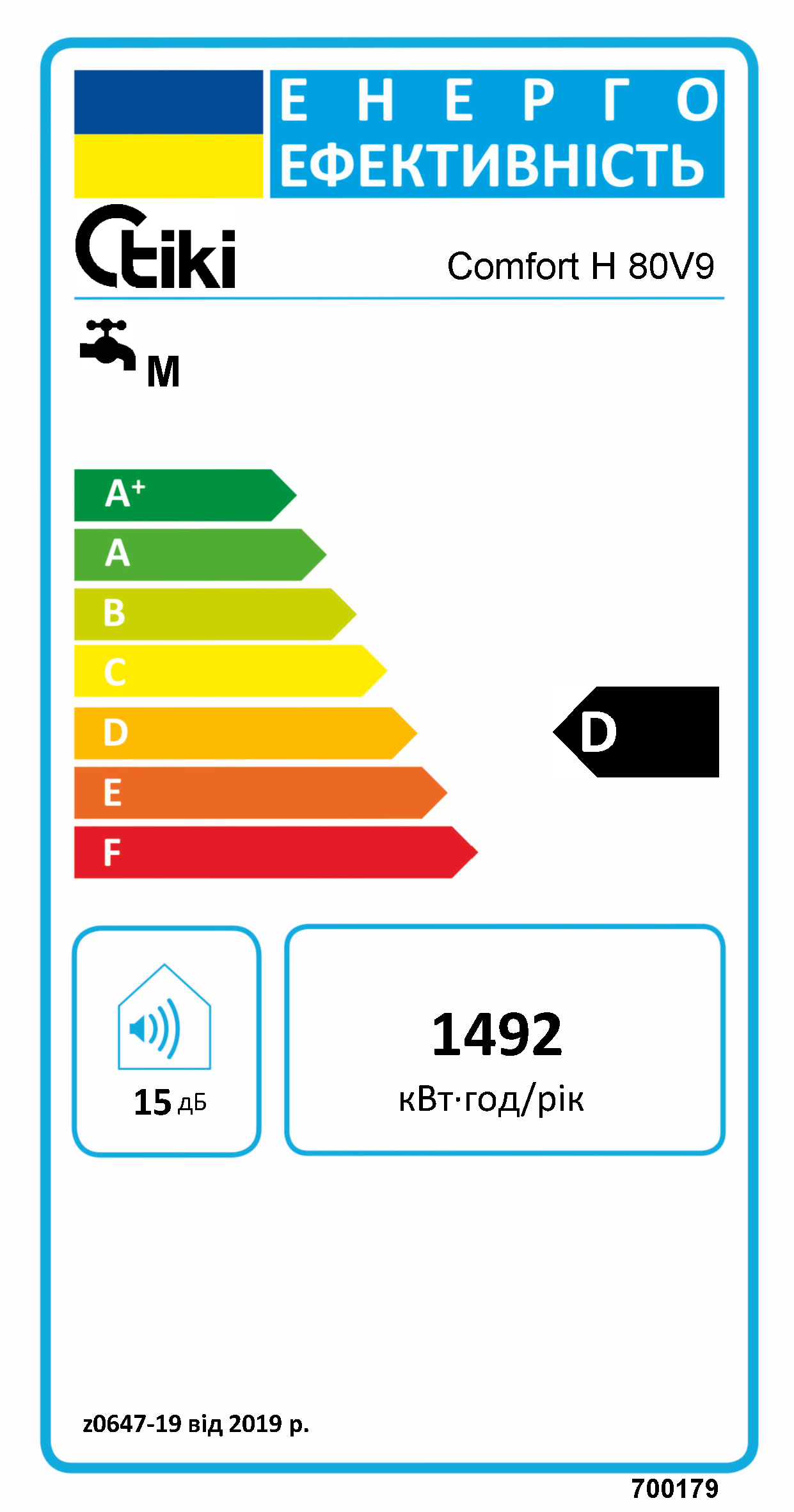 Водонагрівач Tiki Comfort H 80V9 (GBH 80)