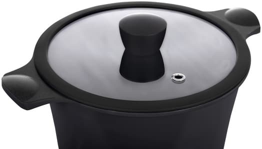Каструля RINGEL Zitrone Black 20x9.5 см (2,5л) з кришкою (RG-2108-20 BL**)