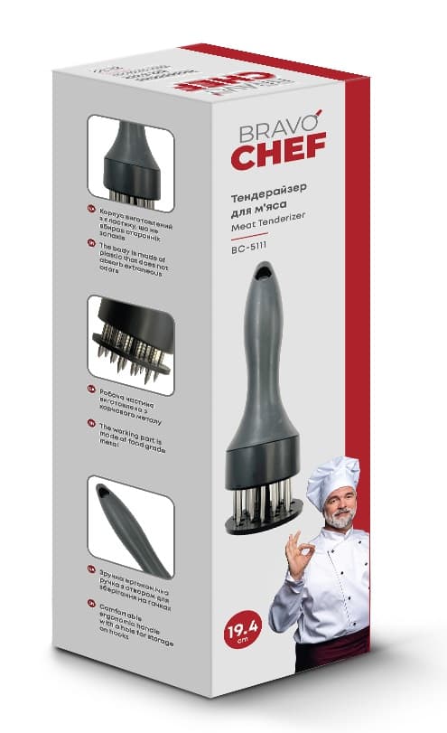 Кух.прилад BRAVO CHEF тендерайзер для м'яса 21 голка (BC-5111)