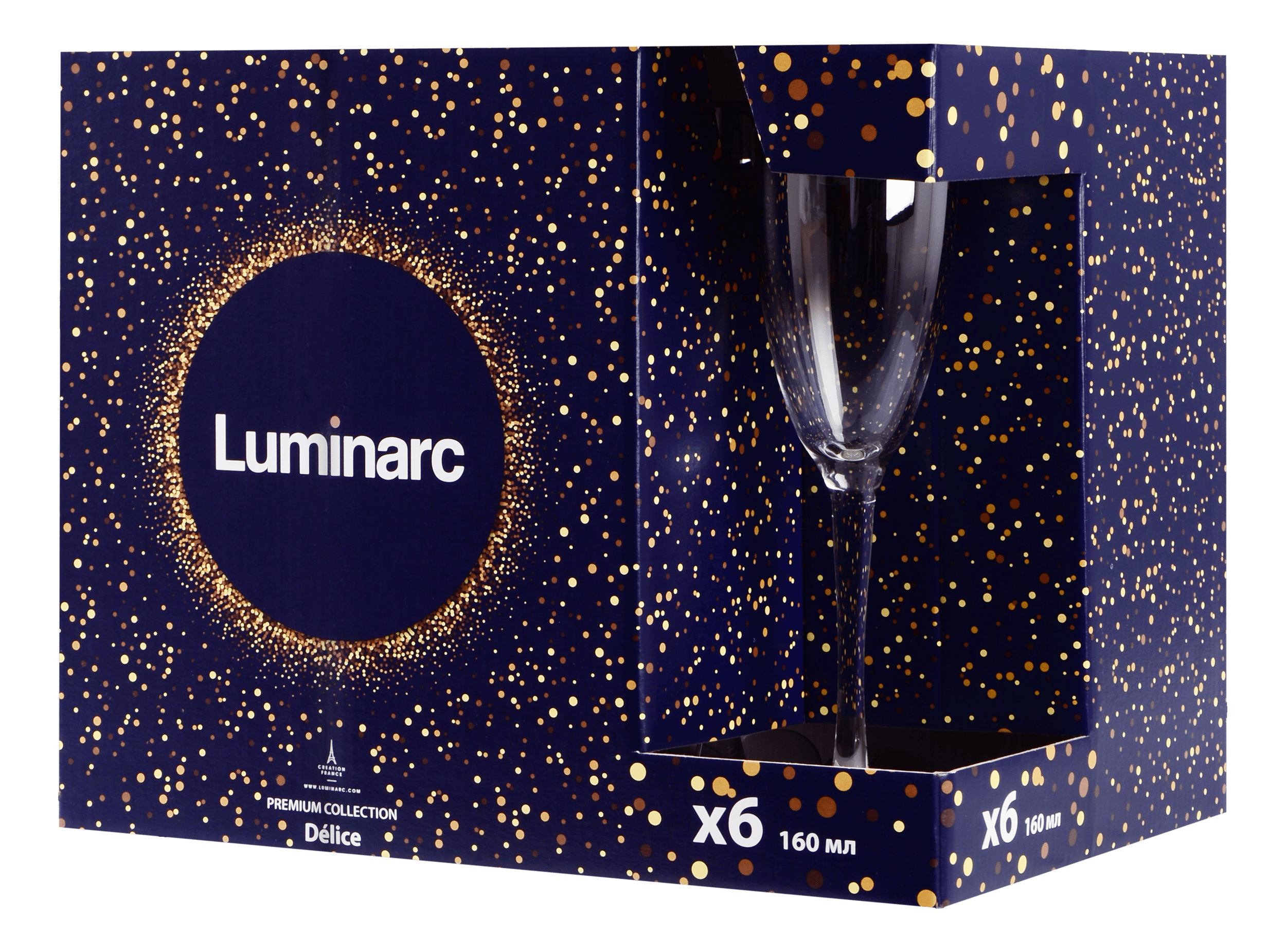 Келих LUMINARC DELICE MIST /НАБІР/ 6х160 мл д/шампанського (J9399/4)