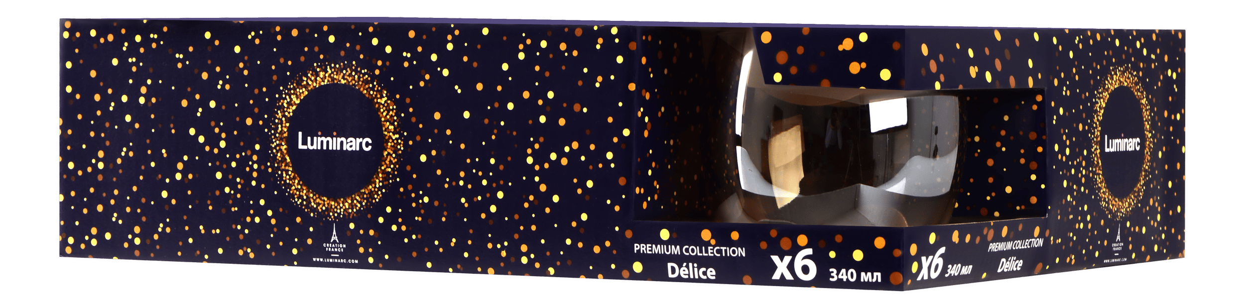 Склянка LUMINARC DELICE HONEY /НАБІР/ 6х340 мл низьк. (J9403/1)