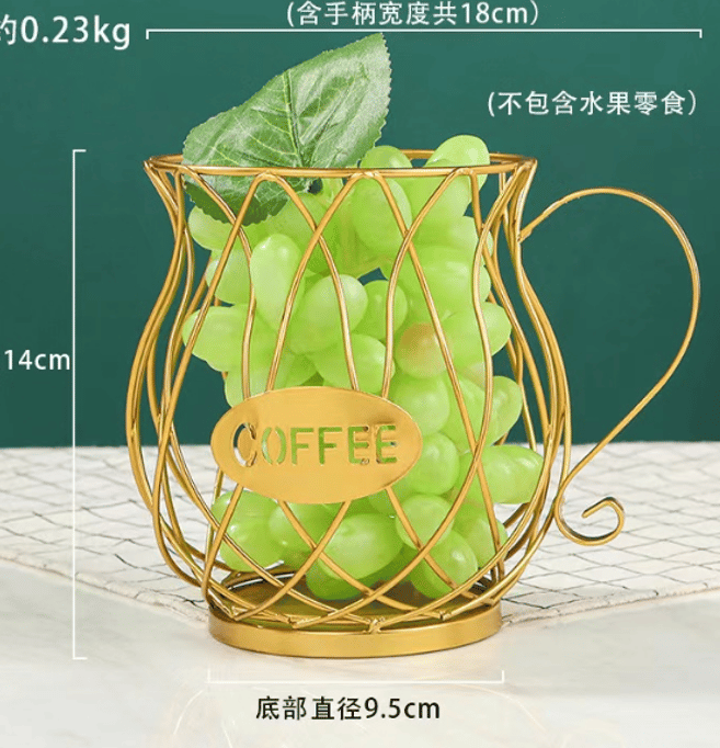 Блюдо VIVA LACY MUG GOLD д/фруктів/18x14x9.5 см (B090059)
