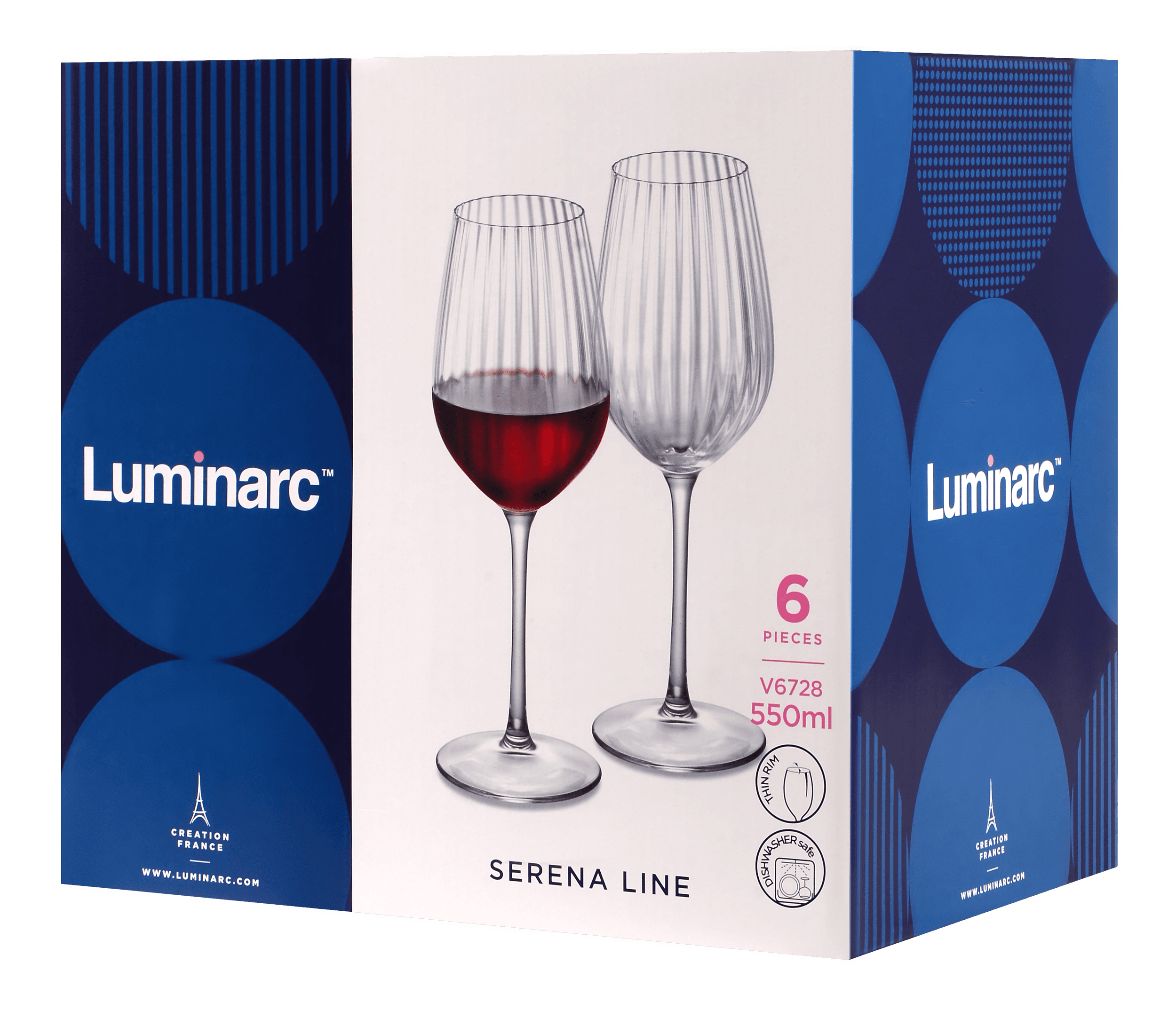 Келих LUMINARC SERENA LINE /НАБІР/6*550 мл (V6728)