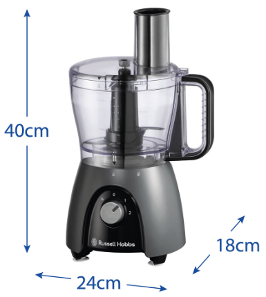 Кухонний комбайн RUSSELL HOBBS 27111-56 Matte Charcoal Food Processor