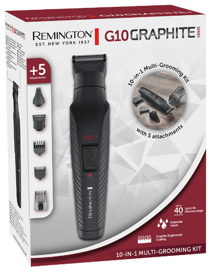 Набір для стрижки REMINGTON PG2100 G10 Graphite 10-in-1 Multigrooming Kit