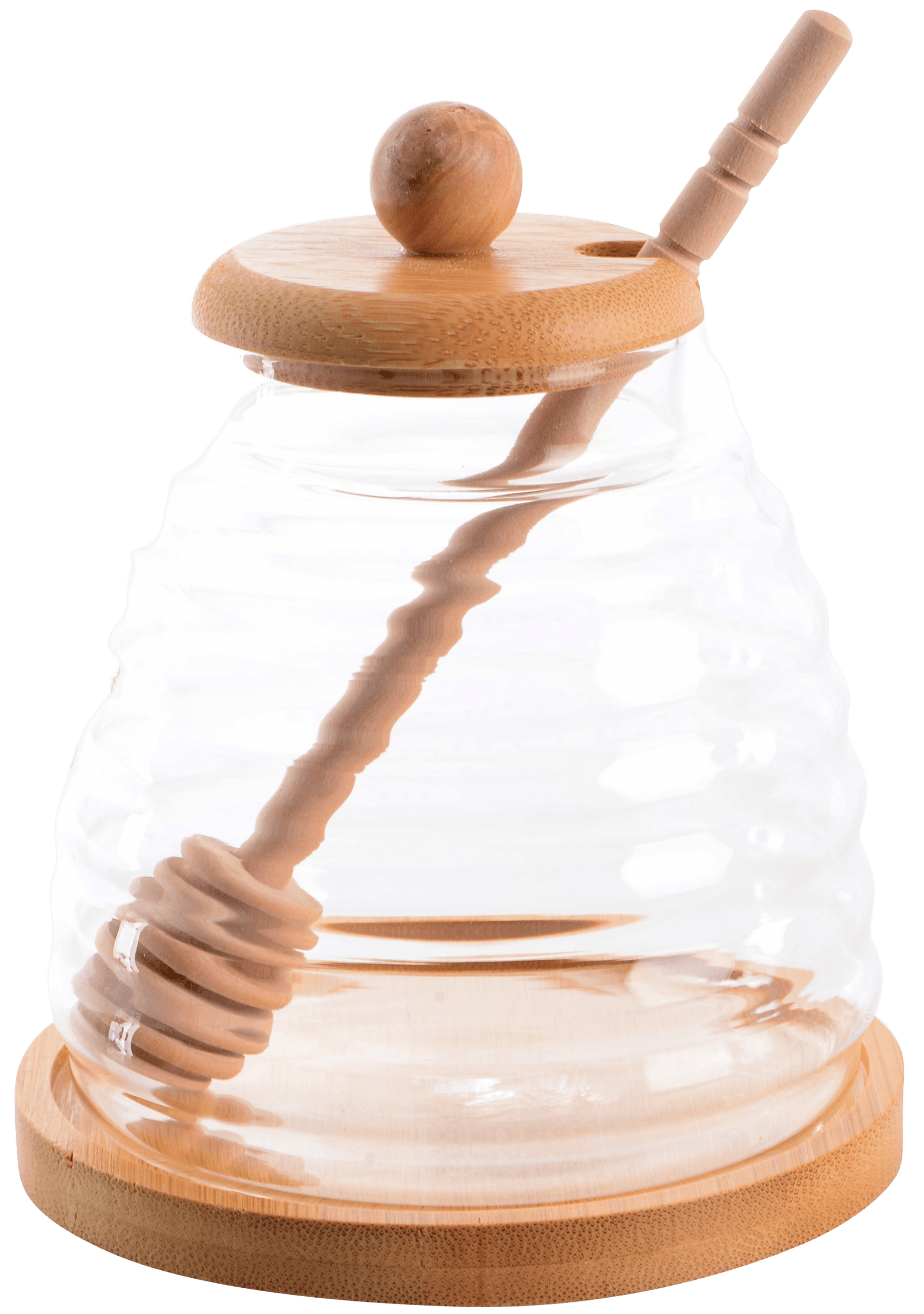 Банка LED HONEY з бамбук.ложк. і кришк./ 480 мл (B060716)