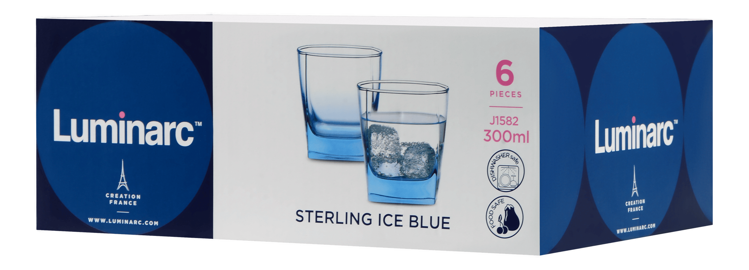 Склянка LUMINARC STERLING ICE BLUE /НАБІР/6х300 мл низьк. (J1582)