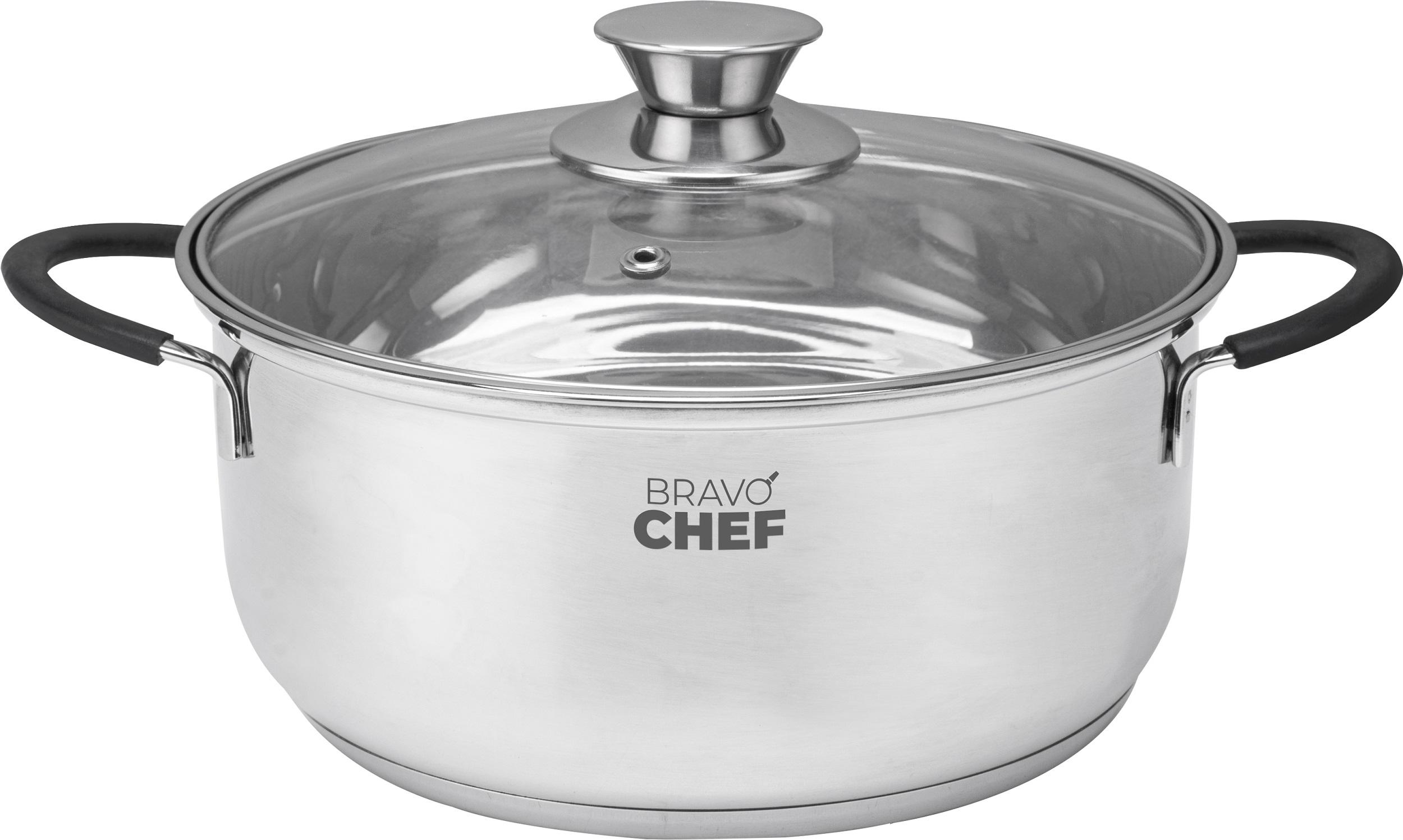 Каструля BRAVO CHEF Safran нерж 16 см (1.4 л) з кришкою (BC-2014-16)