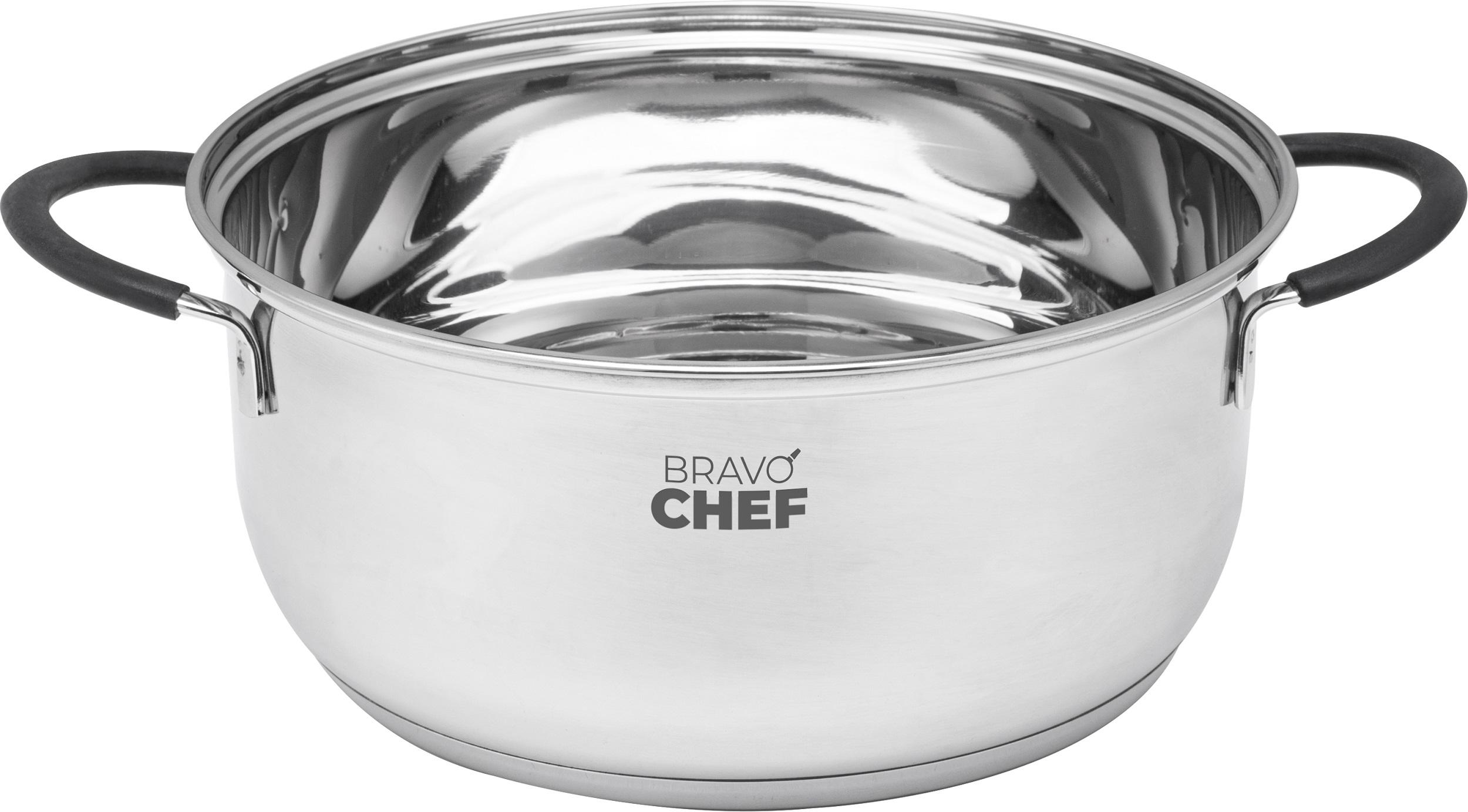 Каструля BRAVO CHEF Safran нерж 16 см (1.4 л) з кришкою (BC-2014-16)