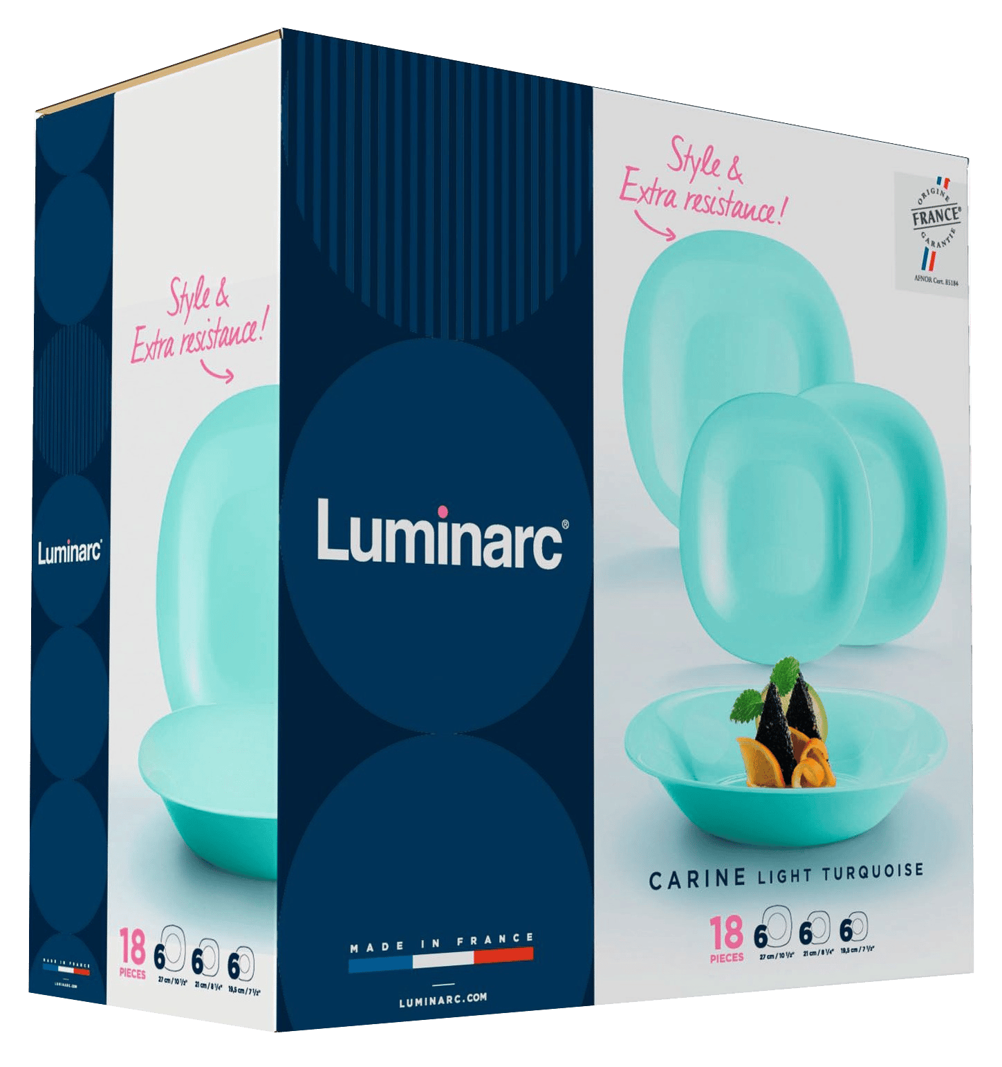 Сервіз LUMINARC CARINE LIGHT TURQUOISE / 18 пр. (P7628)