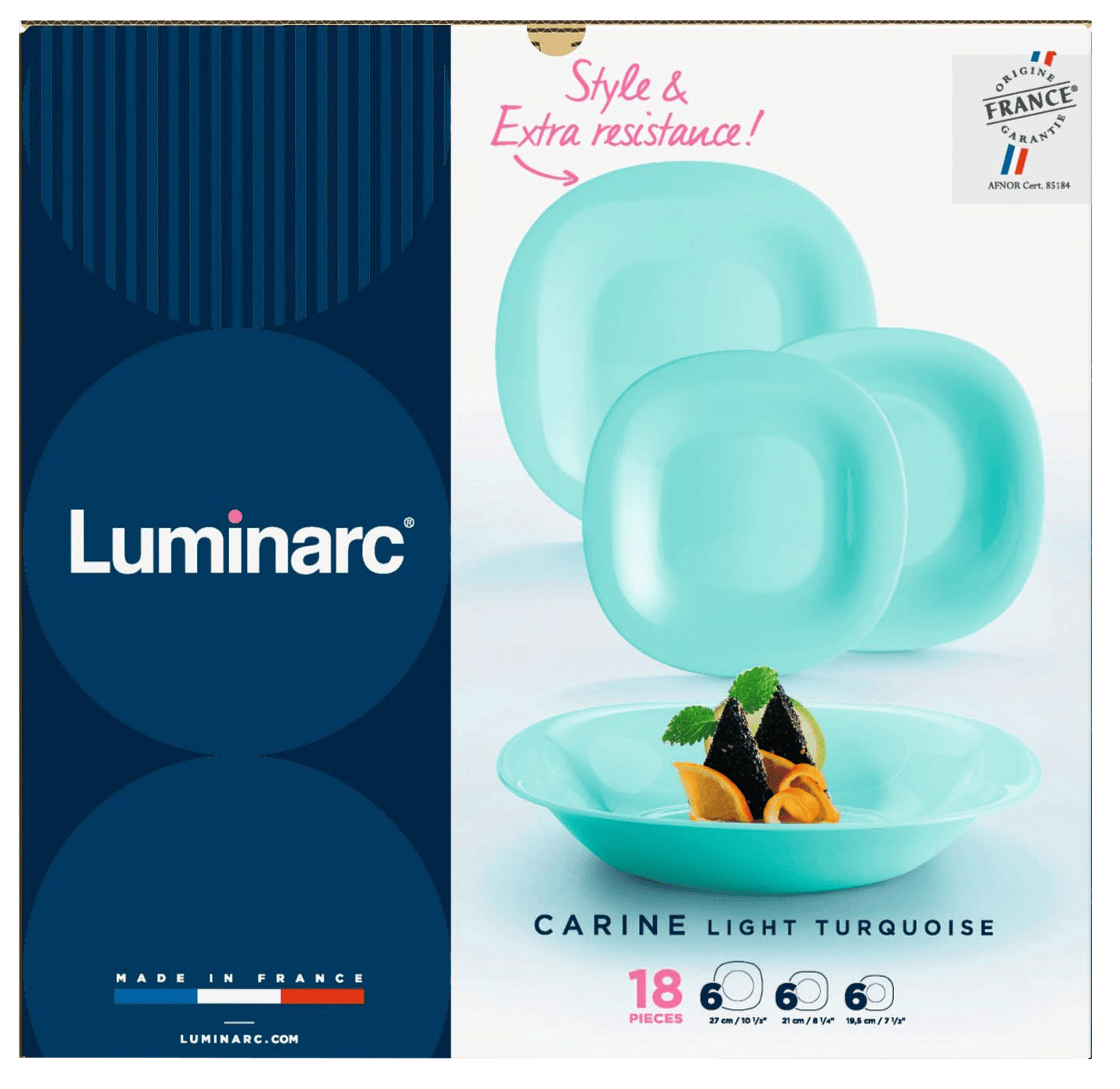 Сервіз LUMINARC CARINE LIGHT TURQUOISE / 18 пр. (P7628)