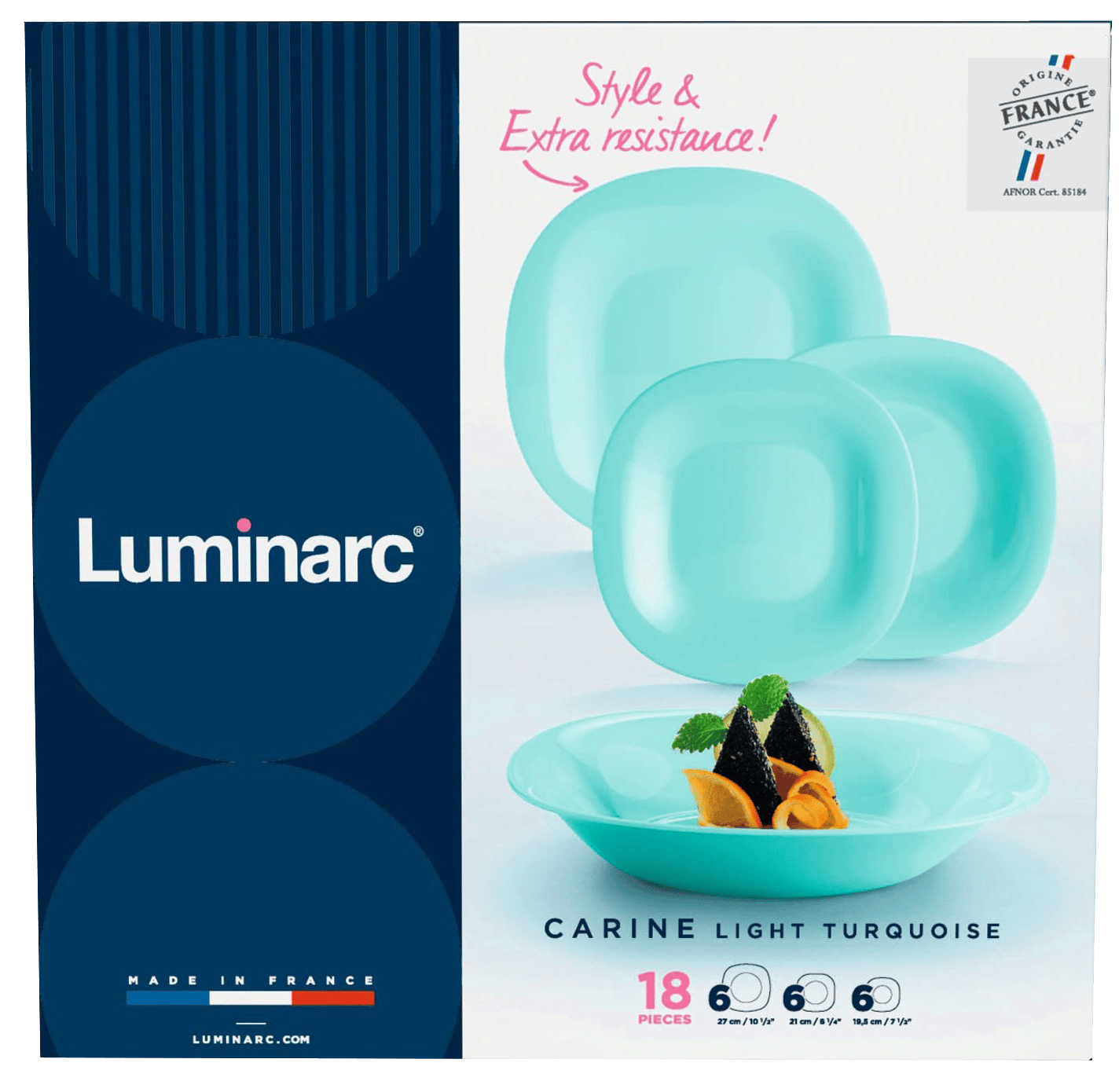 Сервіз LUMINARC CARINE LIGHT TURQUOISE / 18 пр. (P7628)