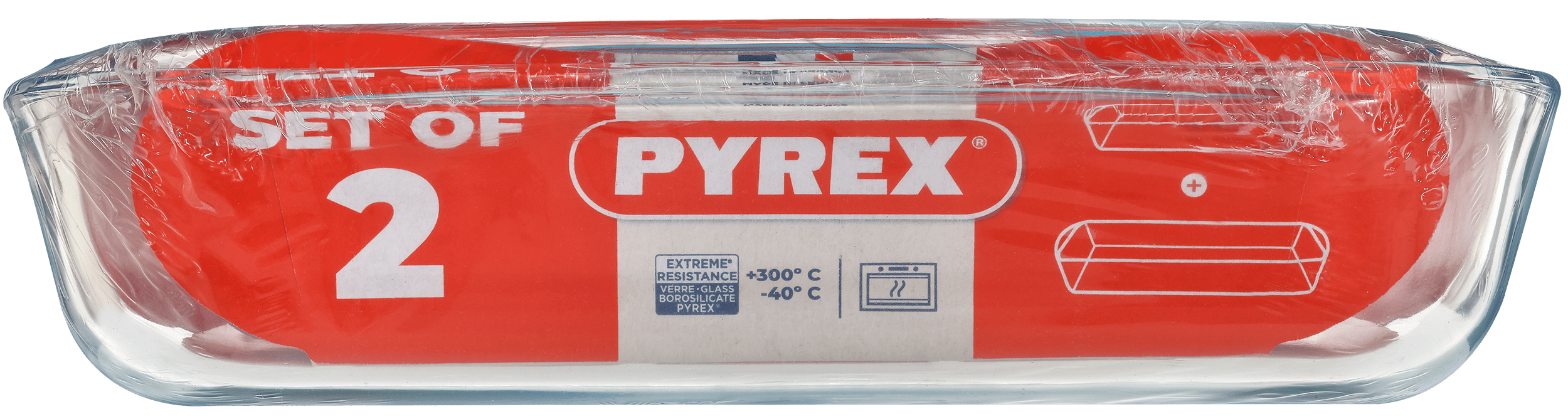 Форма с/к PYREX н-р форм 2пр (прямокут 40х27, прямокут 35х23см) (913S607/8044)