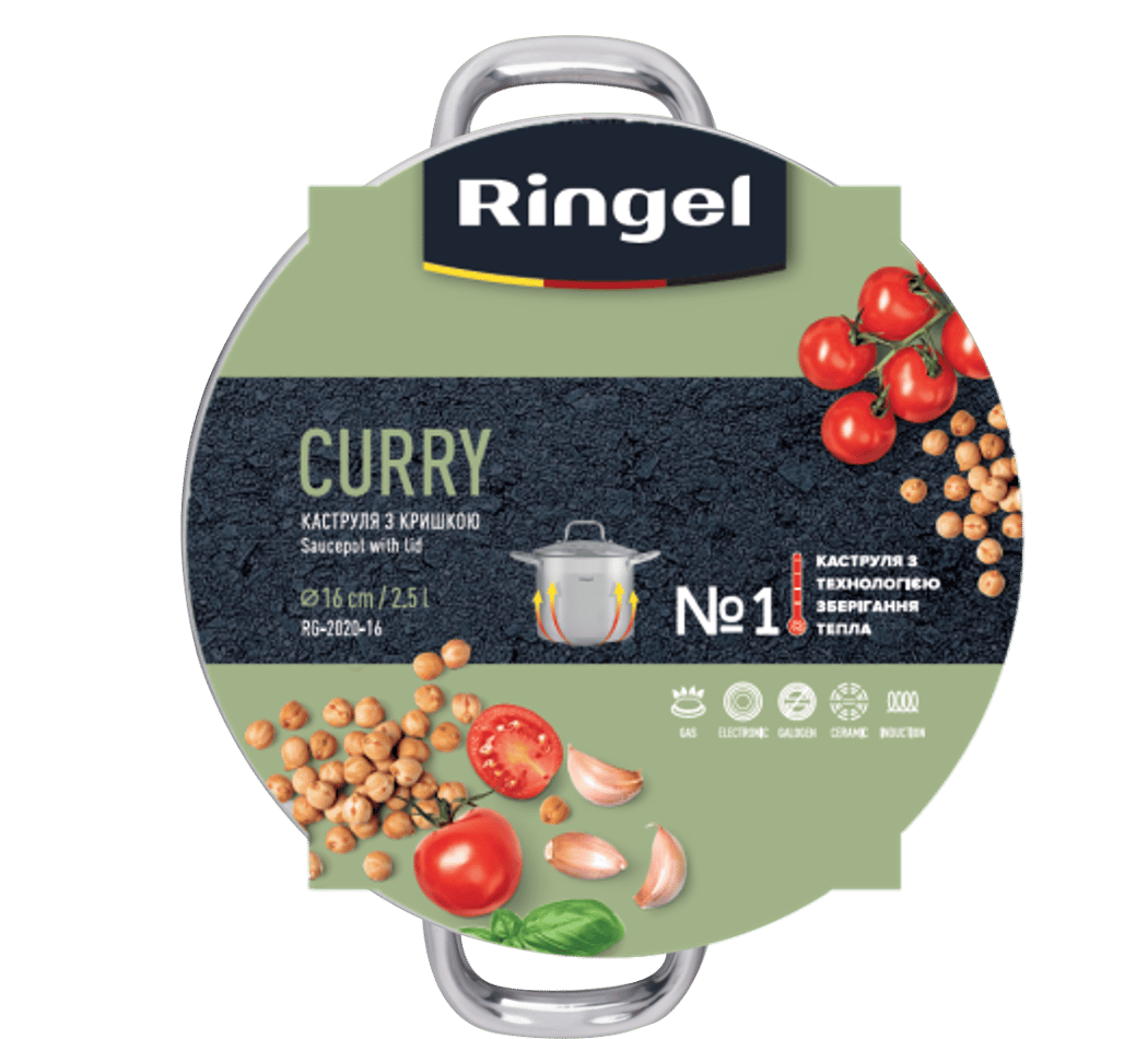 Каструля RINGEL Curry нерж 16 см (2.5 л) з кришкою (RG-2020-16*)