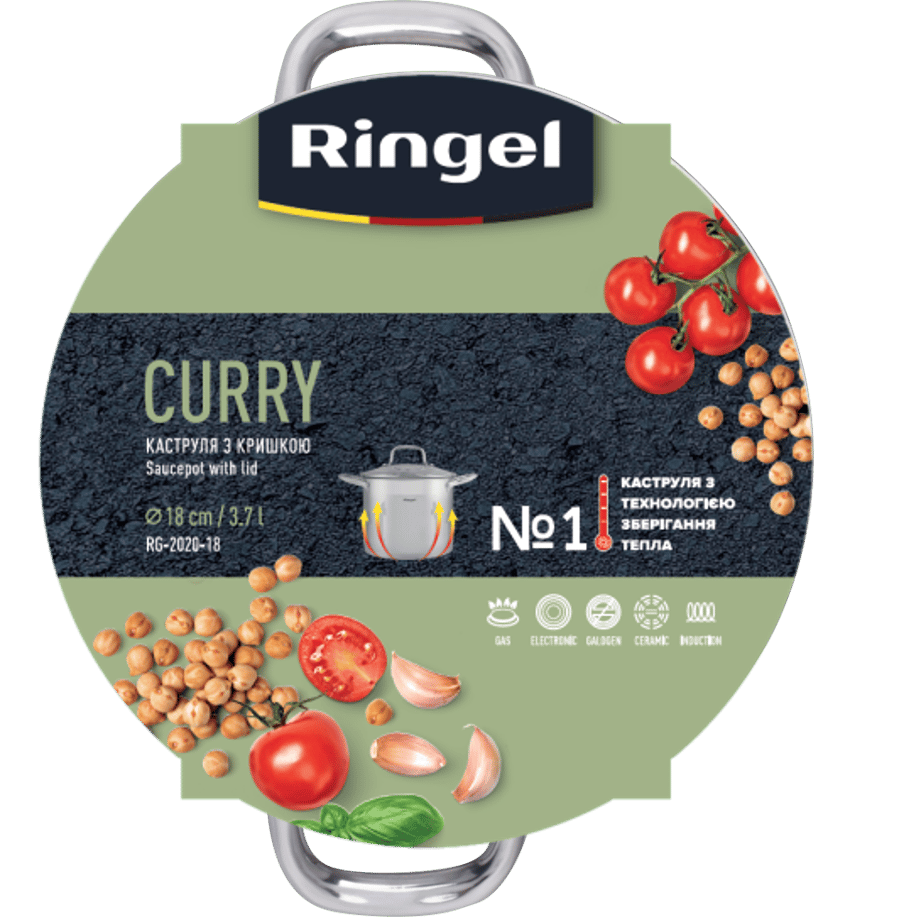 Каструля RINGEL Curry нерж 18 см (3.7 л) з кришкою (RG-2020-18*)