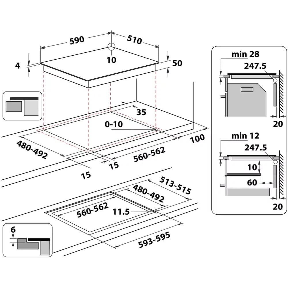 Вбуд. поверхня WHIRLPOOL WB B8360 NE