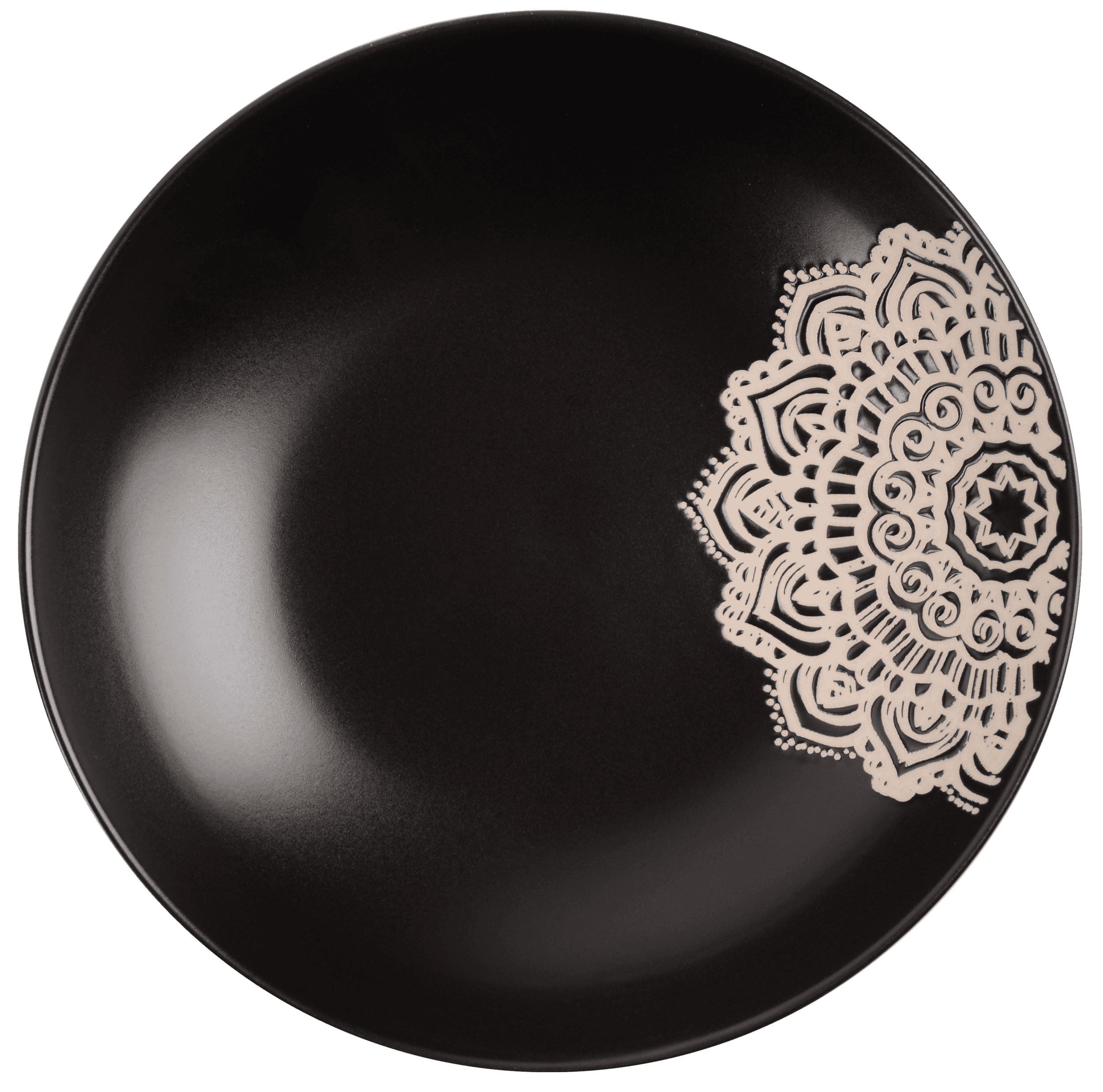 Тарілка Limited Edition KORA /20 см /суп./чорна (JH7574-1)